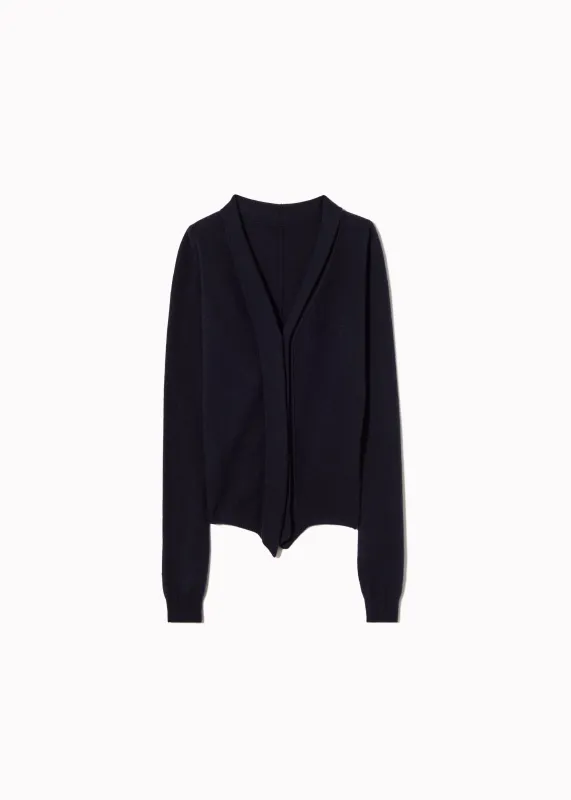 NAVY CASHMERE V-NECK CARDIGAN made by Plan C