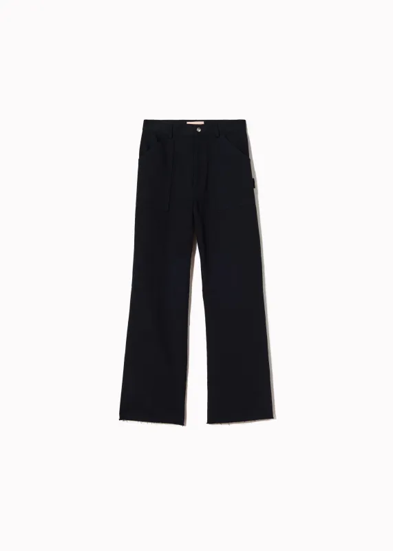 NAVY UTILITY COTTON DRILL TROUSERS made by Plan C
