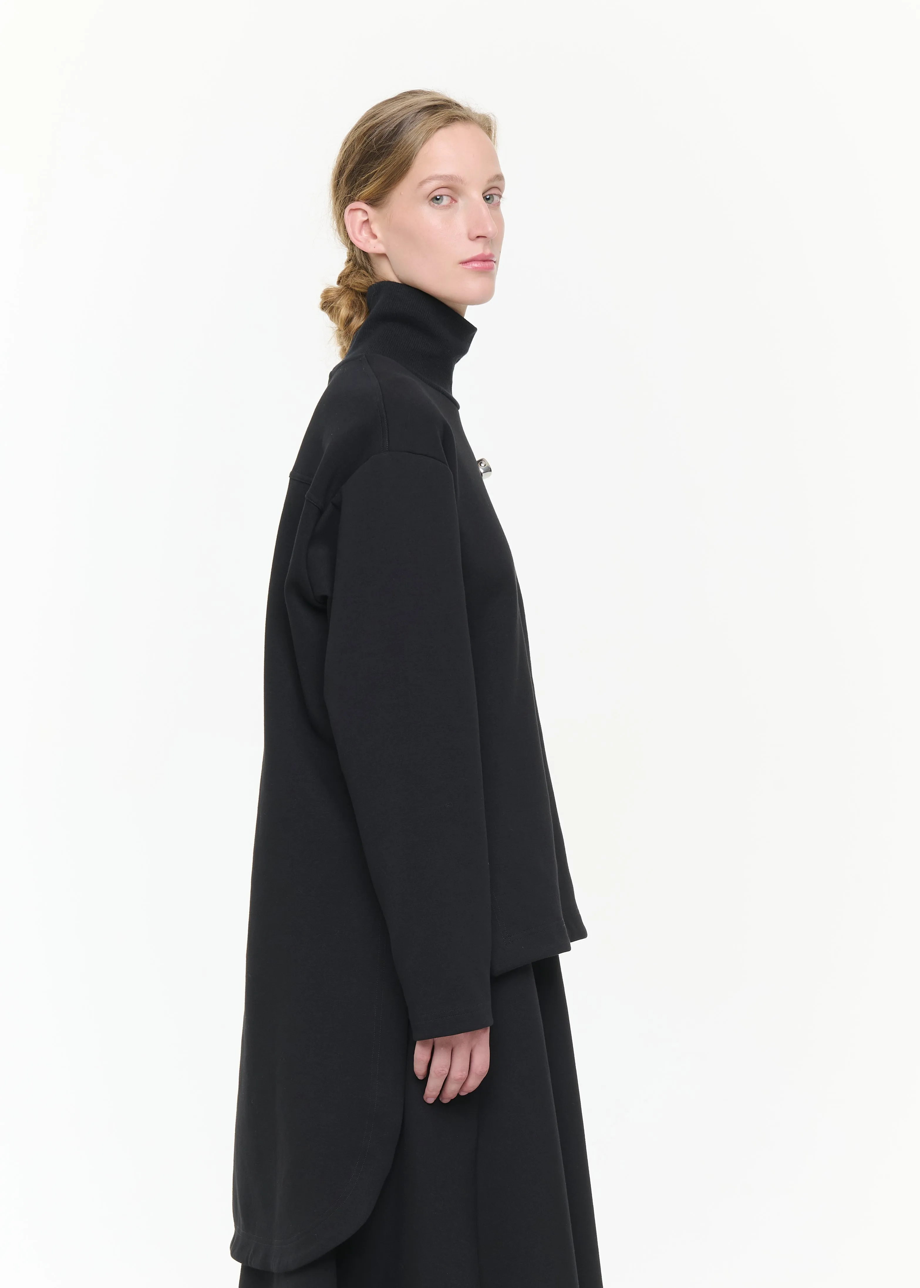 ASYMMETRIC FLEECE TURTLENECK SWEATSHIRT sold by Plan C product image thumbnail 5