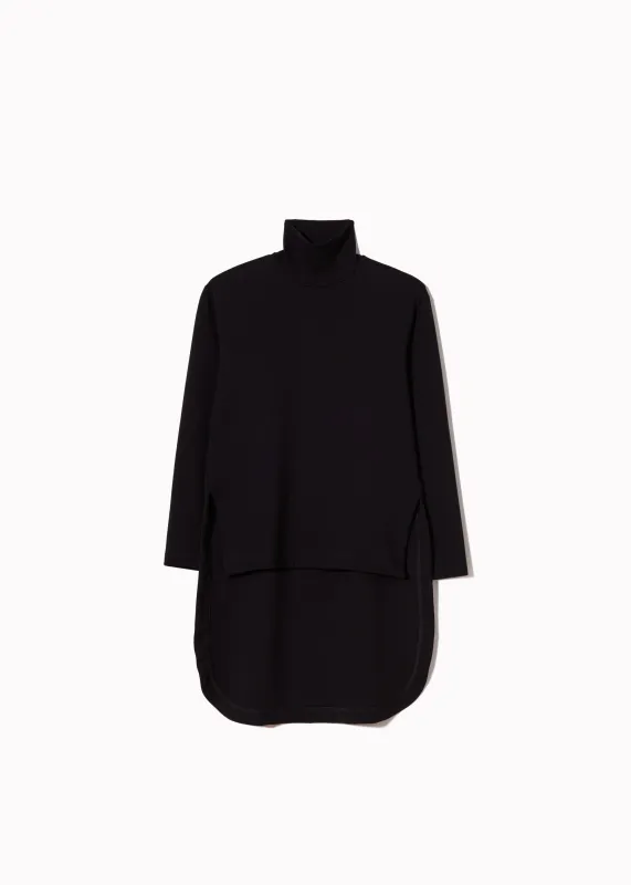 ASYMMETRIC FLEECE TURTLENECK SWEATSHIRT made by Plan C