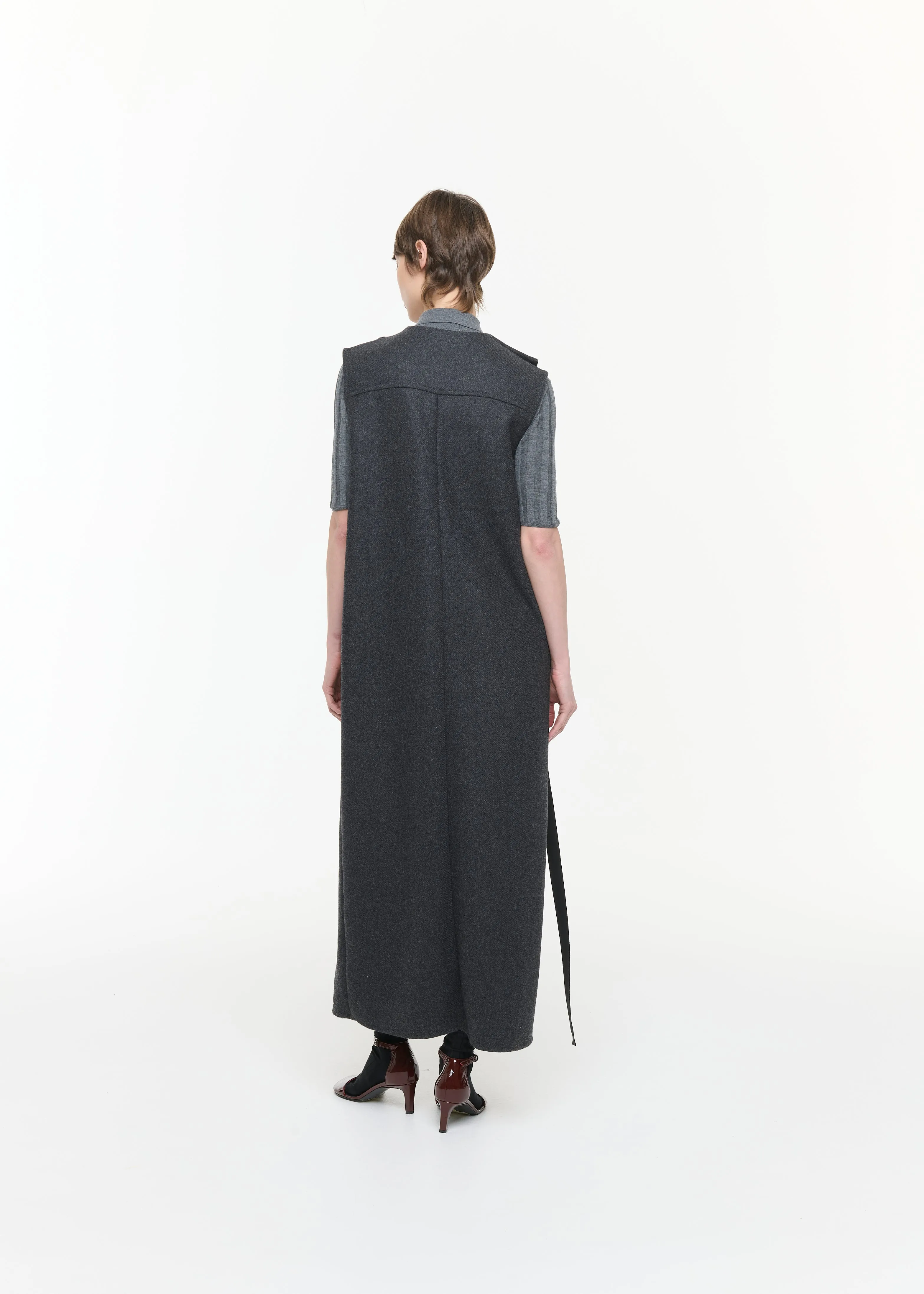 DOUBLE WOOL ASYMMETRIC VEST sold by Plan C product image thumbnail 4