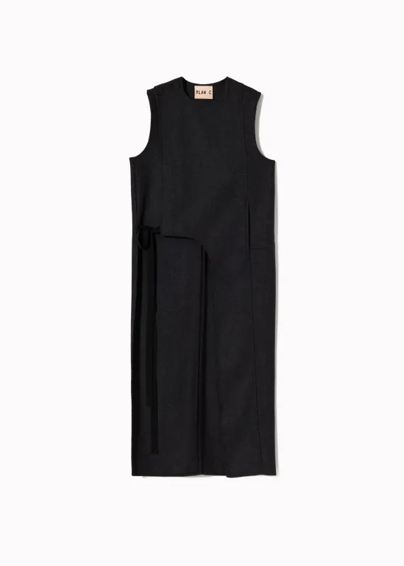 DOUBLE WOOL ASYMMETRIC VEST made by Plan C