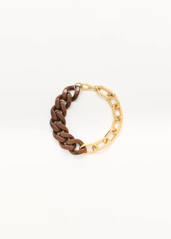 TOASTED CHUNKY MARBLED CHAIN NECKLACE made by Plan C
