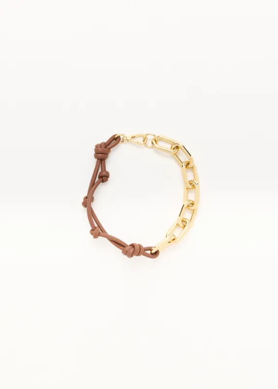 TOASTED KNOTTED CORD CHAIN NECKLACE made by Plan C