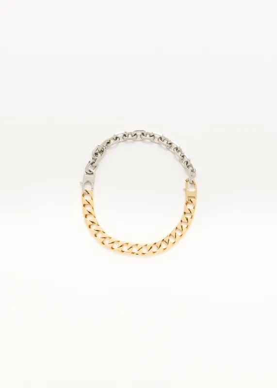 DOUBLE METAL AND GOLD CHAIN NECKLACE made by Plan C