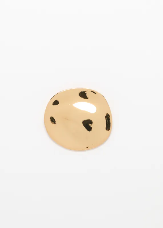 DOMED ROUND GOLD BROOCH made by Plan C