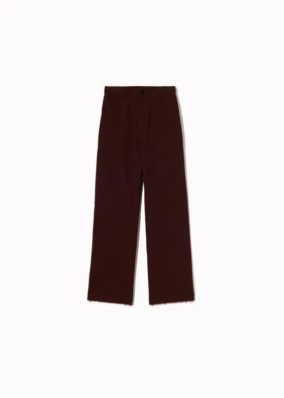 BROWN GARMENT- DYED TROUSERS made by Plan C
