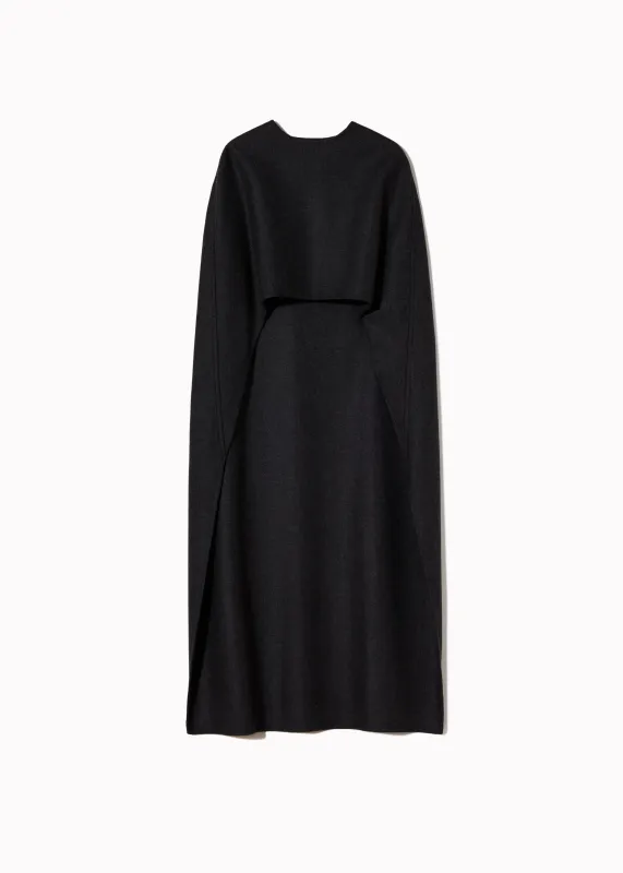 DOUBLE WOOL GREY MELANGE CAPE made by Plan C