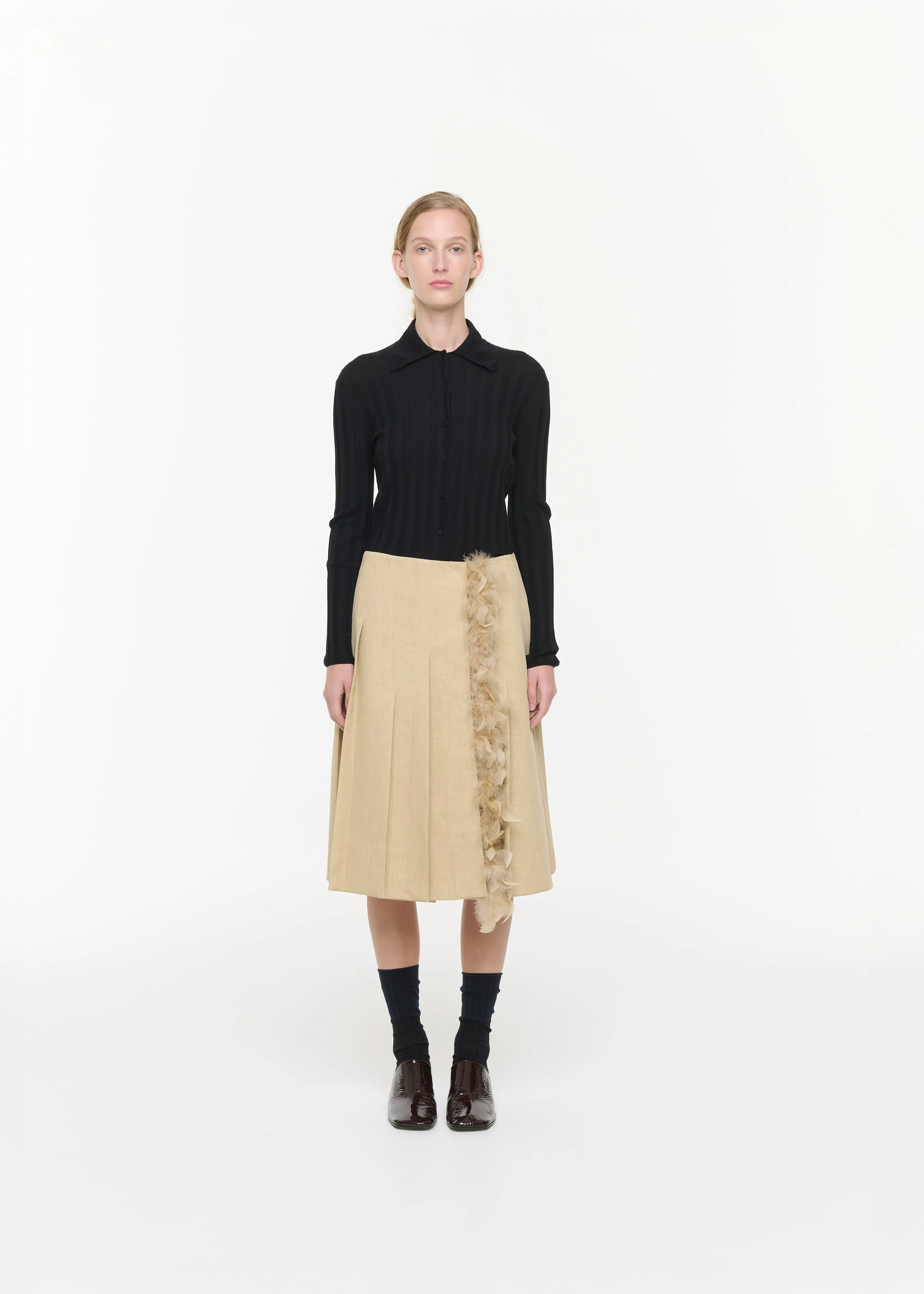 PLEATED SKIRT WITH FEATHERS sold by Plan C product image thumbnail 2