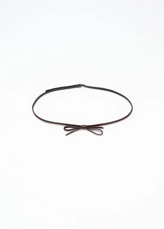 BARK LEATHER SKINNY BELT made by Plan C