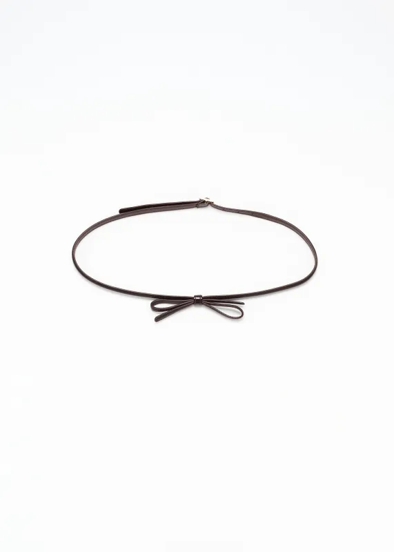 MORO HEAD LEATHER SKINNY BELT made by Plan C