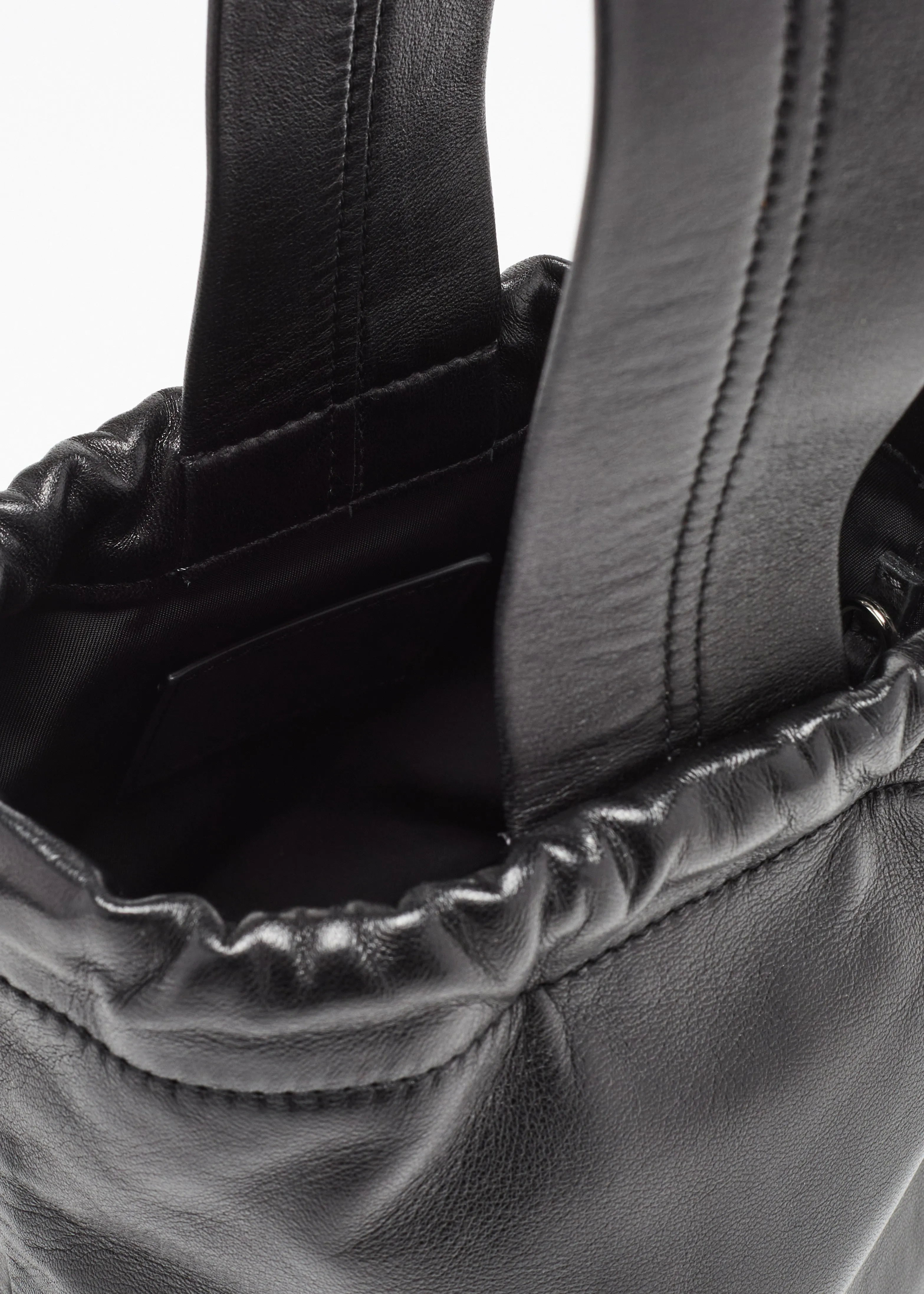 BLACK LAMBSKIN NAPPA BUCKET BAG sold by Plan C product image thumbnail 3