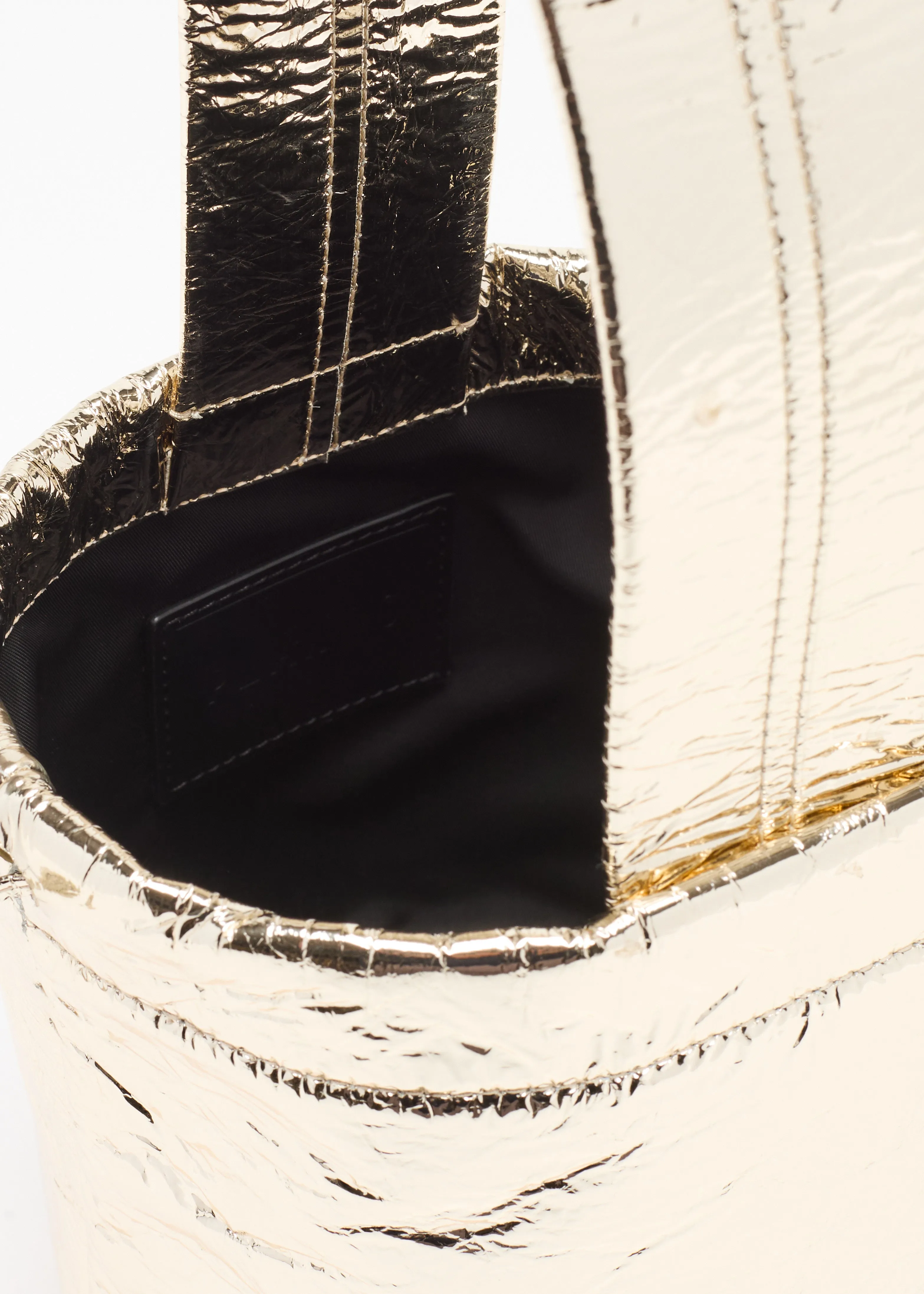 PLATINUM LAMBSKIN NAPPA BUCKET BAG sold by Plan C product image thumbnail 3