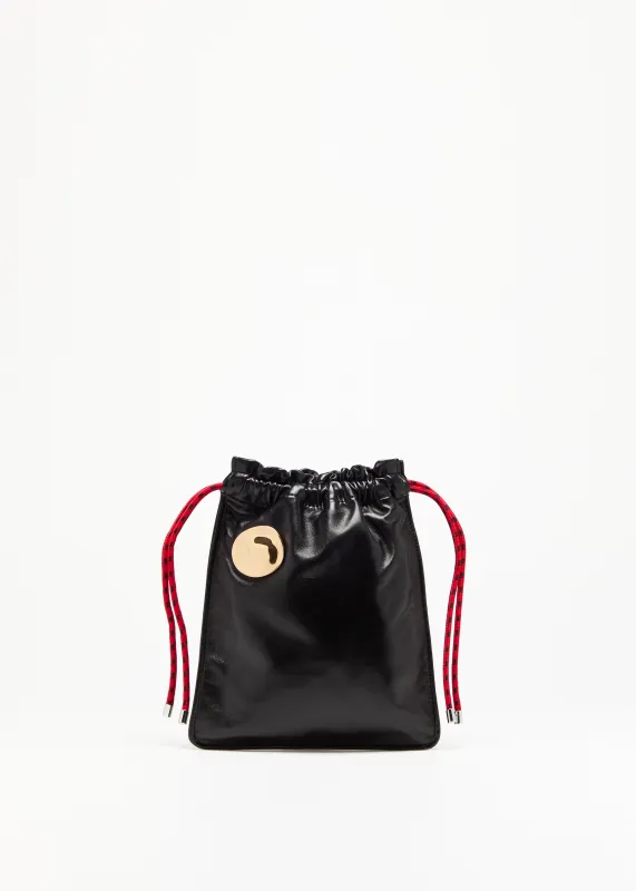 BLACK LAMBSKIN NAPPA POUCH made by Plan C
