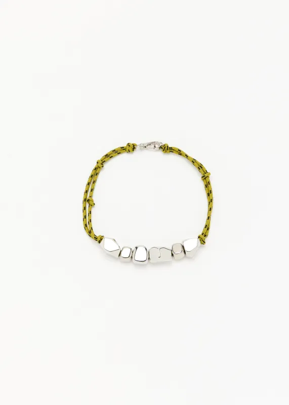 ACID GREEN METAL STONES NECKLACE made by Plan C