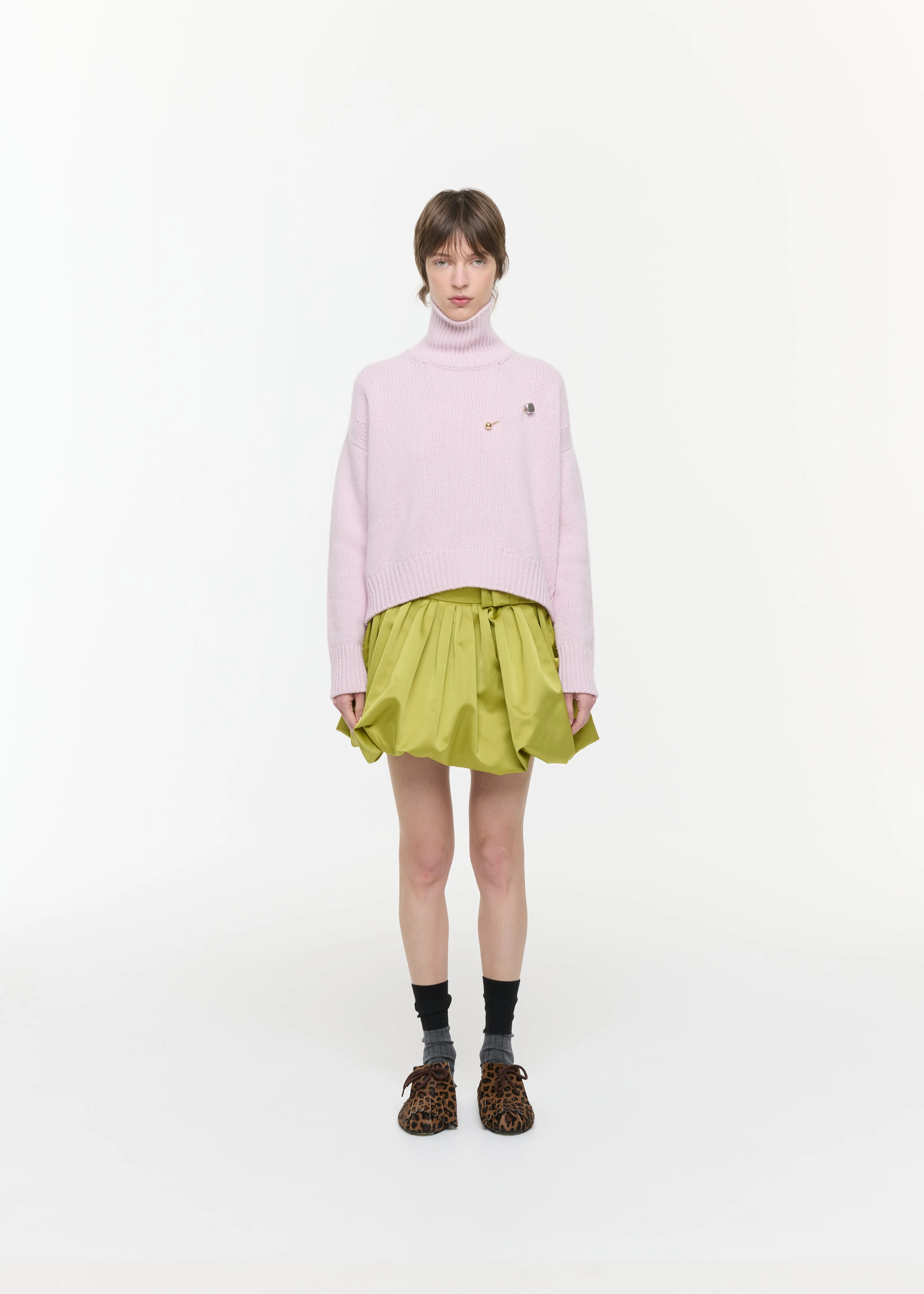 PINK WOOL CASHMERE TURTLENECK SWEATER sold by Plan C product image thumbnail 5