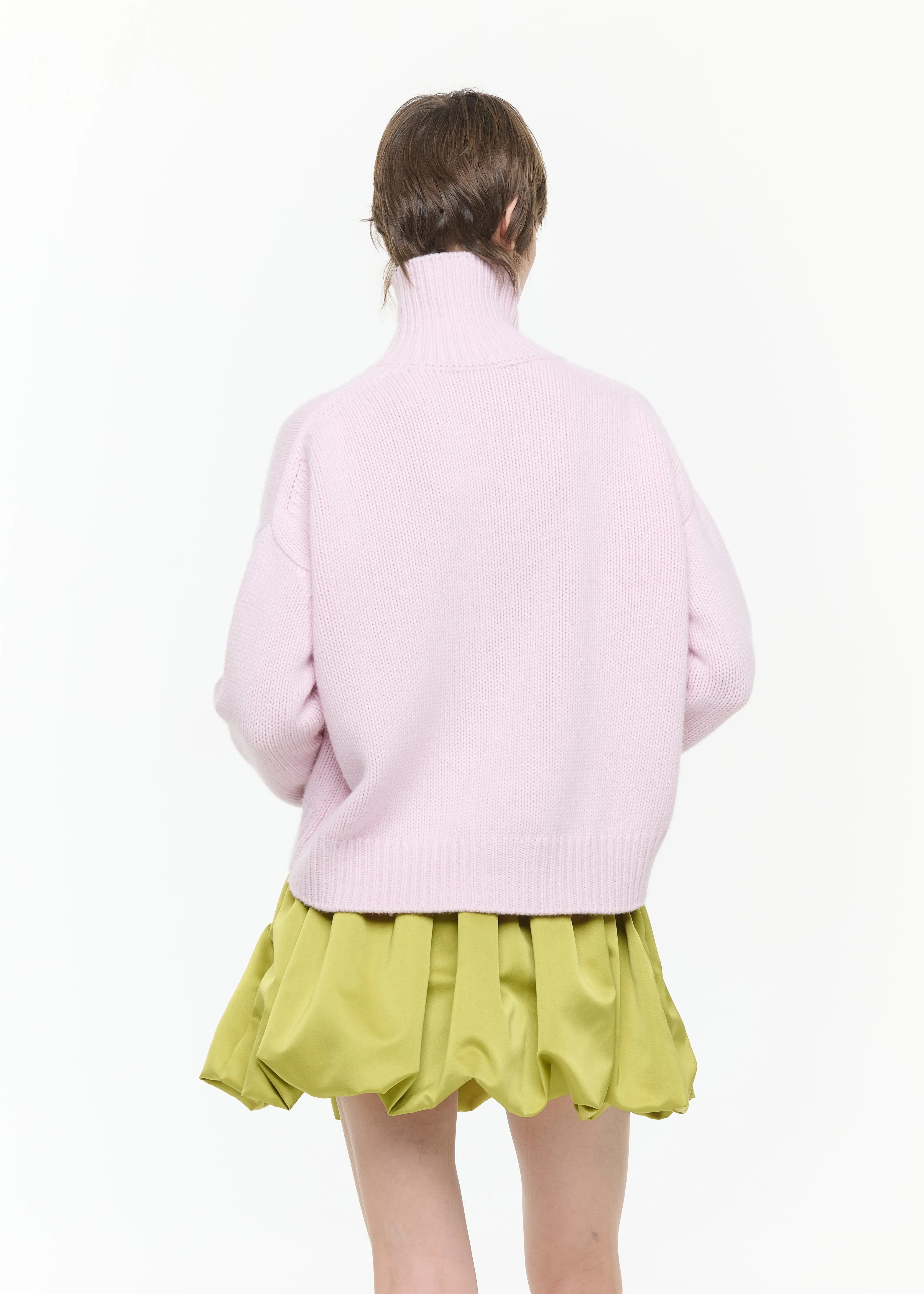 PINK WOOL CASHMERE TURTLENECK SWEATER sold by Plan C product image thumbnail 3
