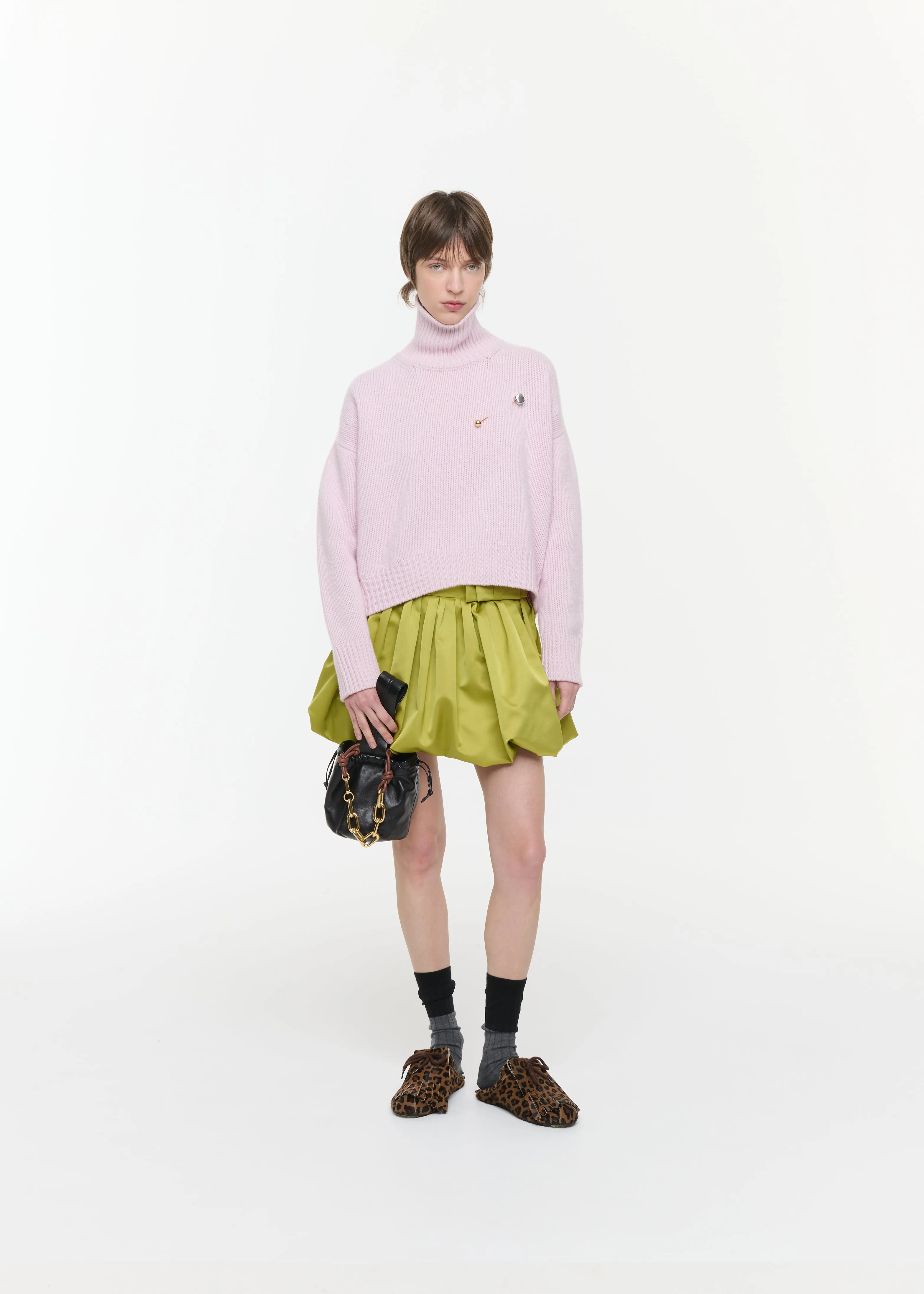 PINK WOOL CASHMERE TURTLENECK SWEATER sold by Plan C product image thumbnail 4