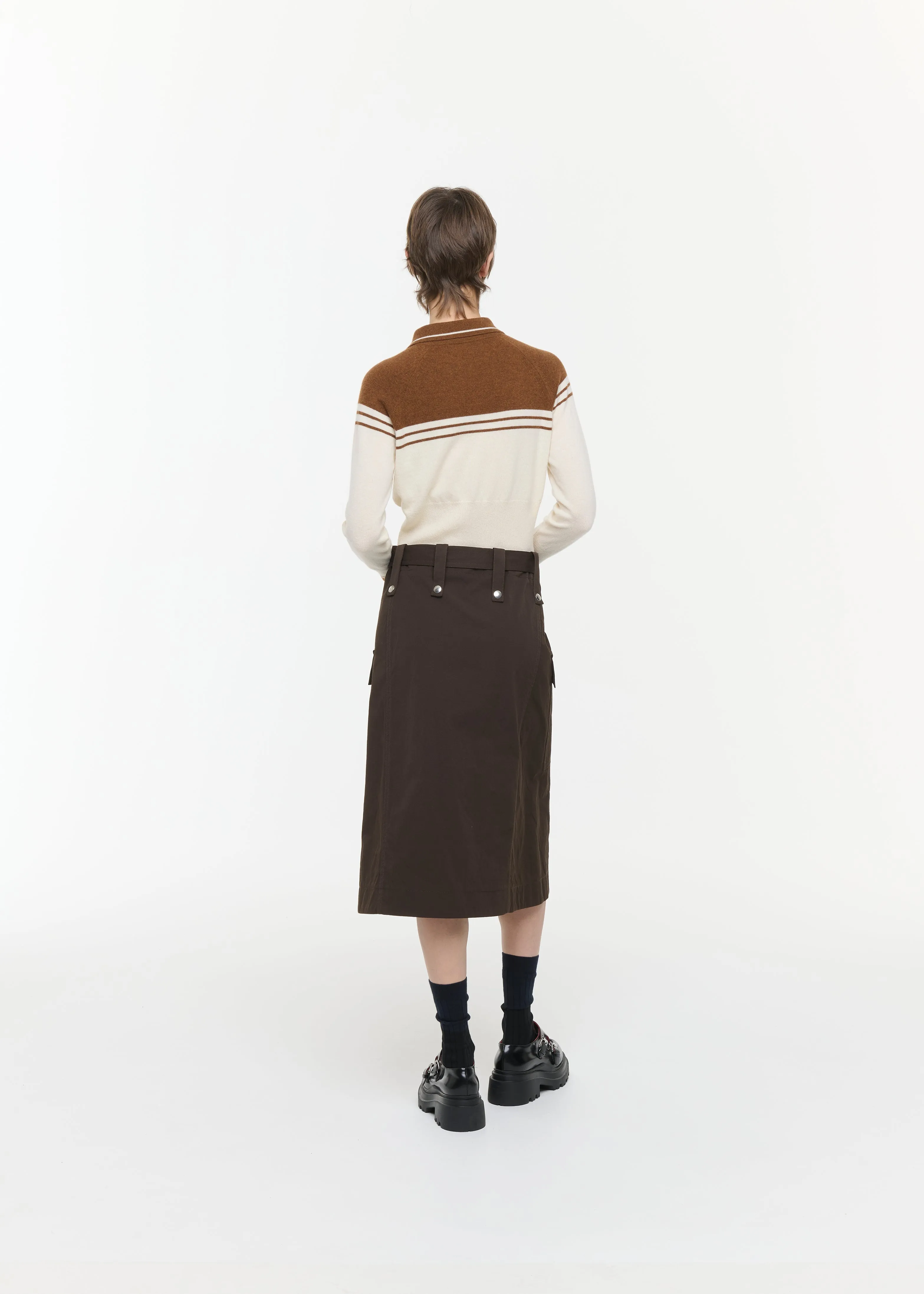 DARK BROWN WRAP SKIRT sold by Plan C product image thumbnail 5