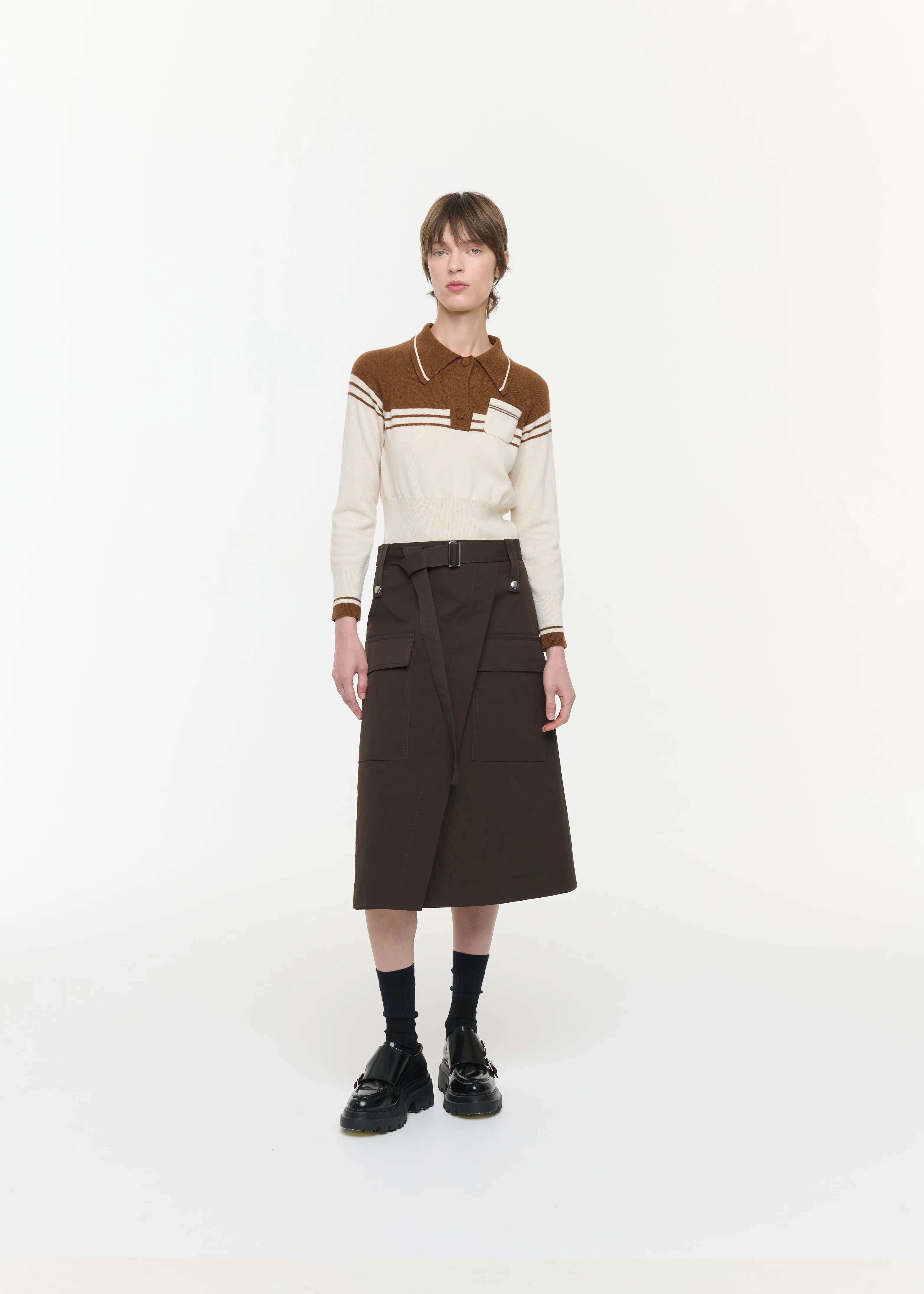 DARK BROWN WRAP SKIRT sold by Plan C product image thumbnail 2