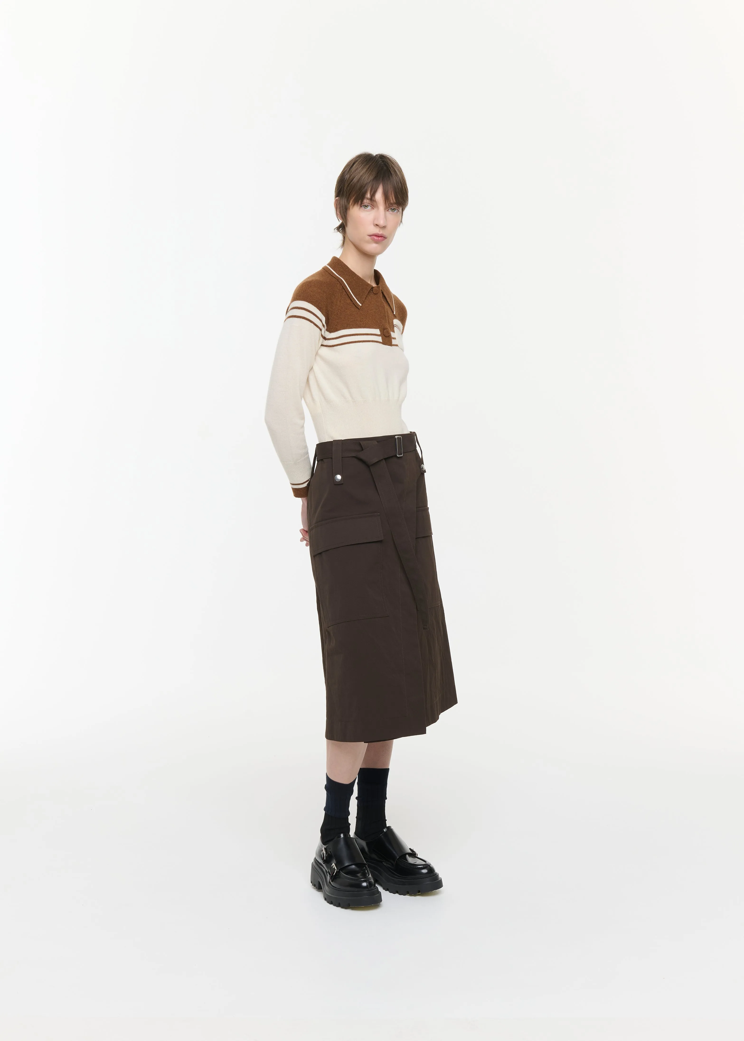 DARK BROWN WRAP SKIRT sold by Plan C product image thumbnail 3