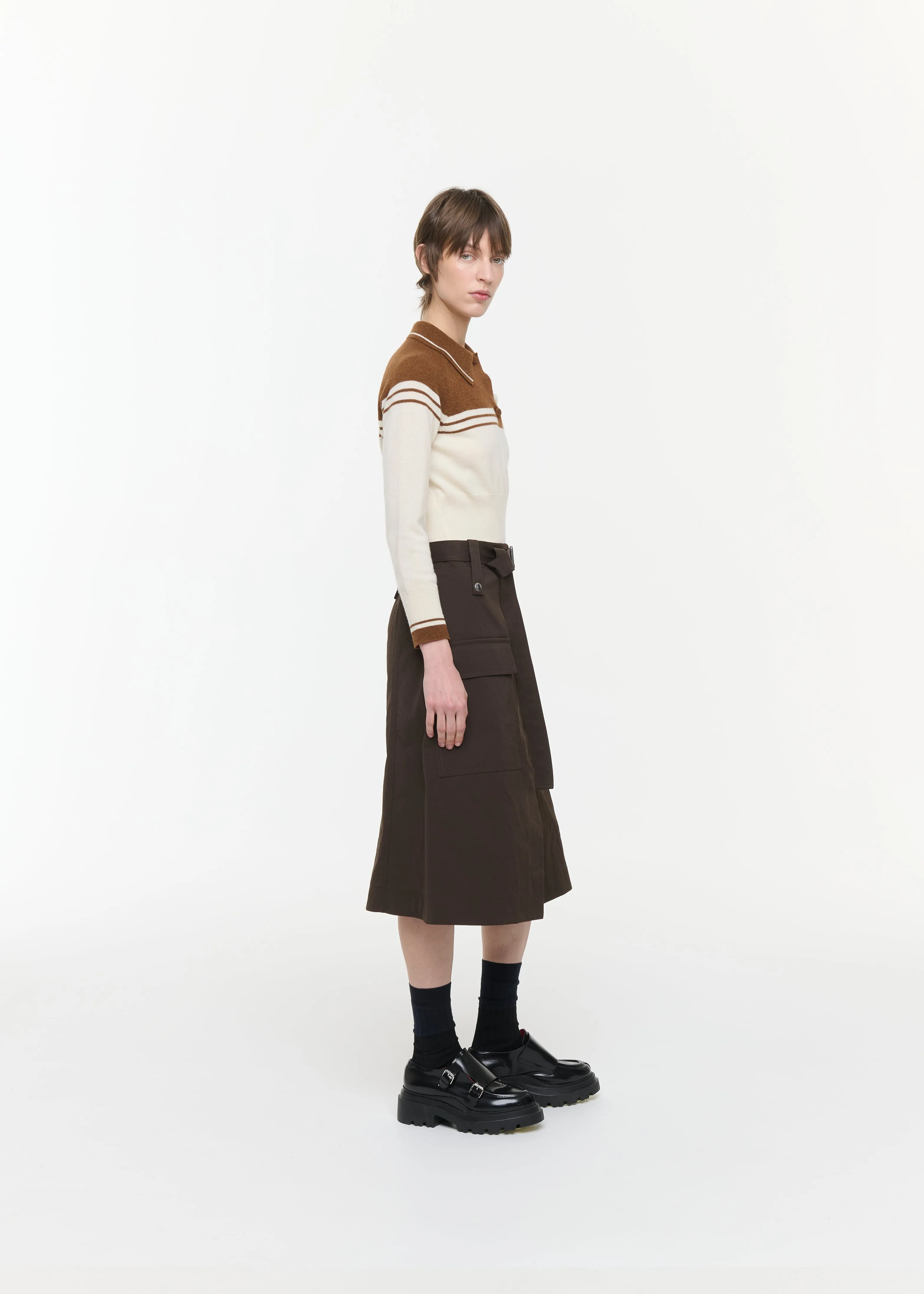 DARK BROWN WRAP SKIRT sold by Plan C product image thumbnail 4