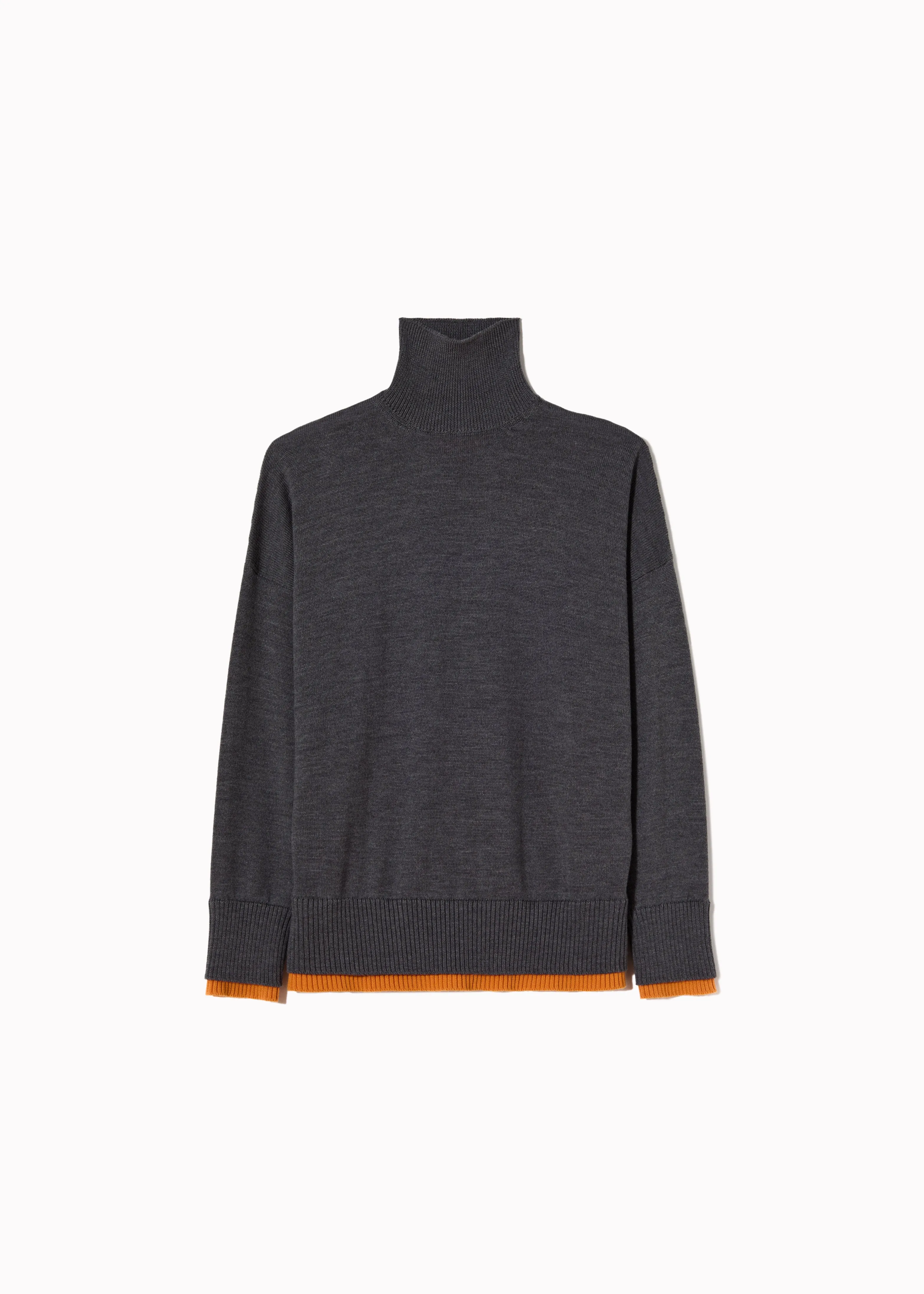 GREY SOFT WOOL TURTLENCK SWEATER sold by Plan C