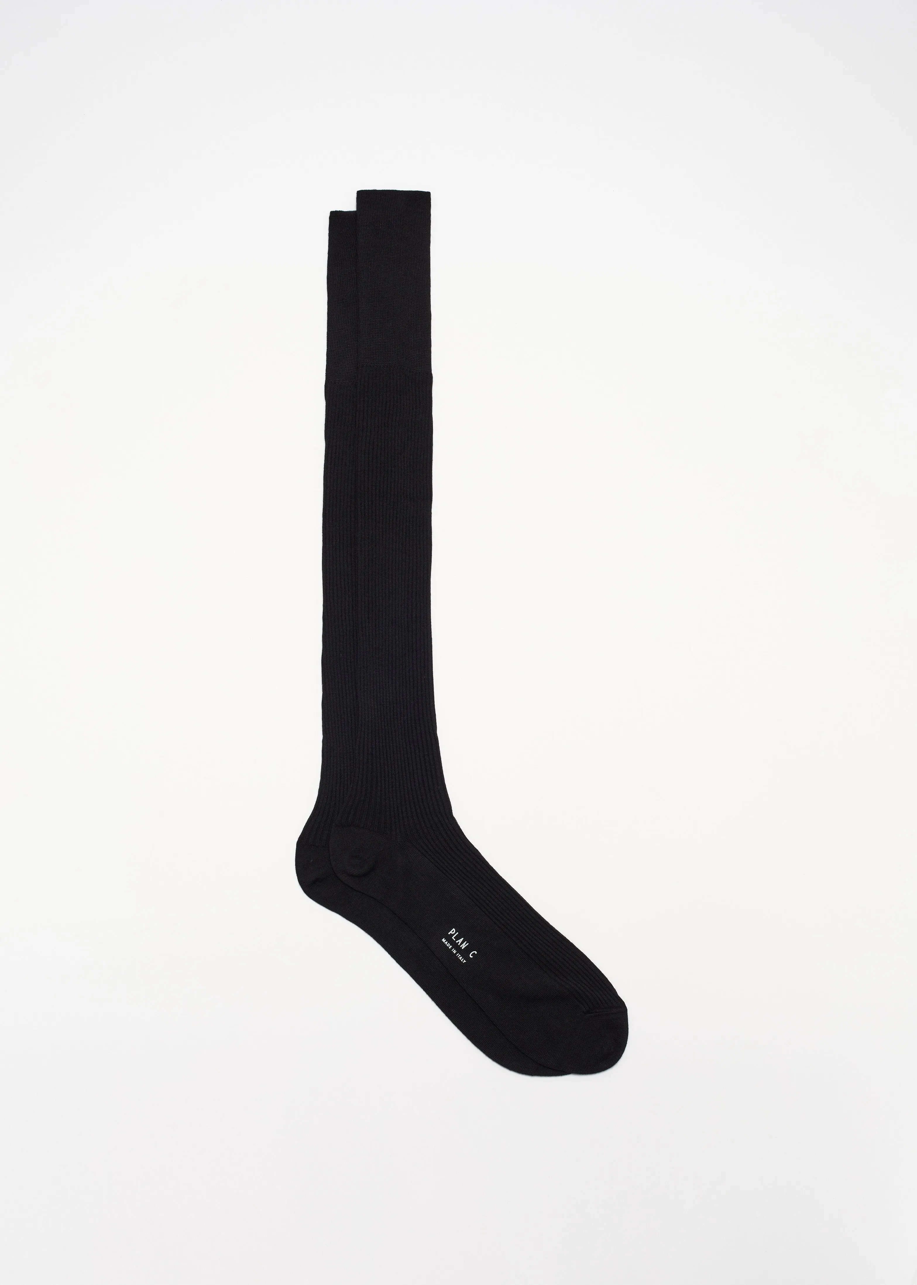 COTTON CASHMERE LONG BLACK SOCKS sold by Plan C