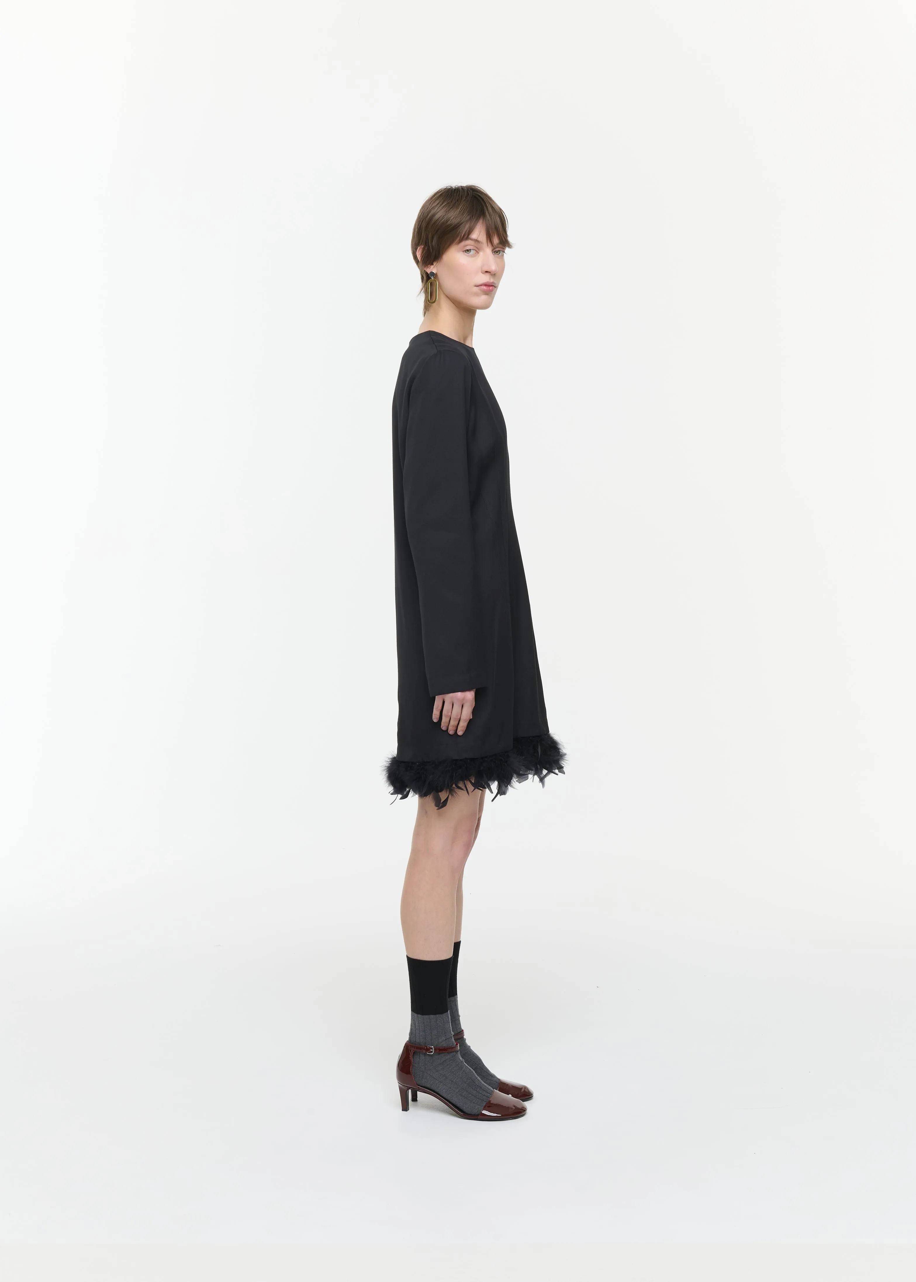 MINI DRESS WITH FEATHERS sold by Plan C product image thumbnail 4