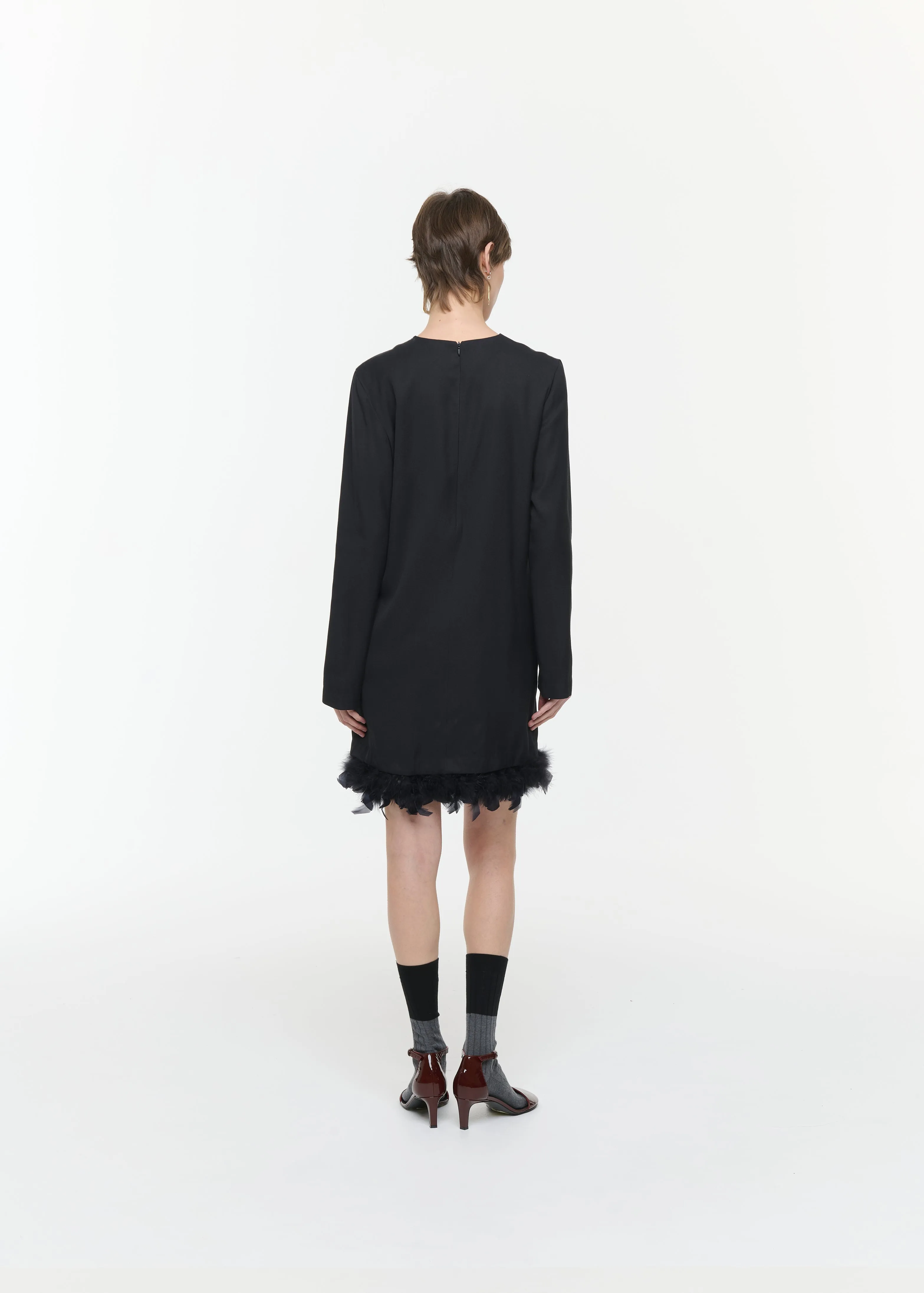 MINI DRESS WITH FEATHERS sold by Plan C product image thumbnail 5