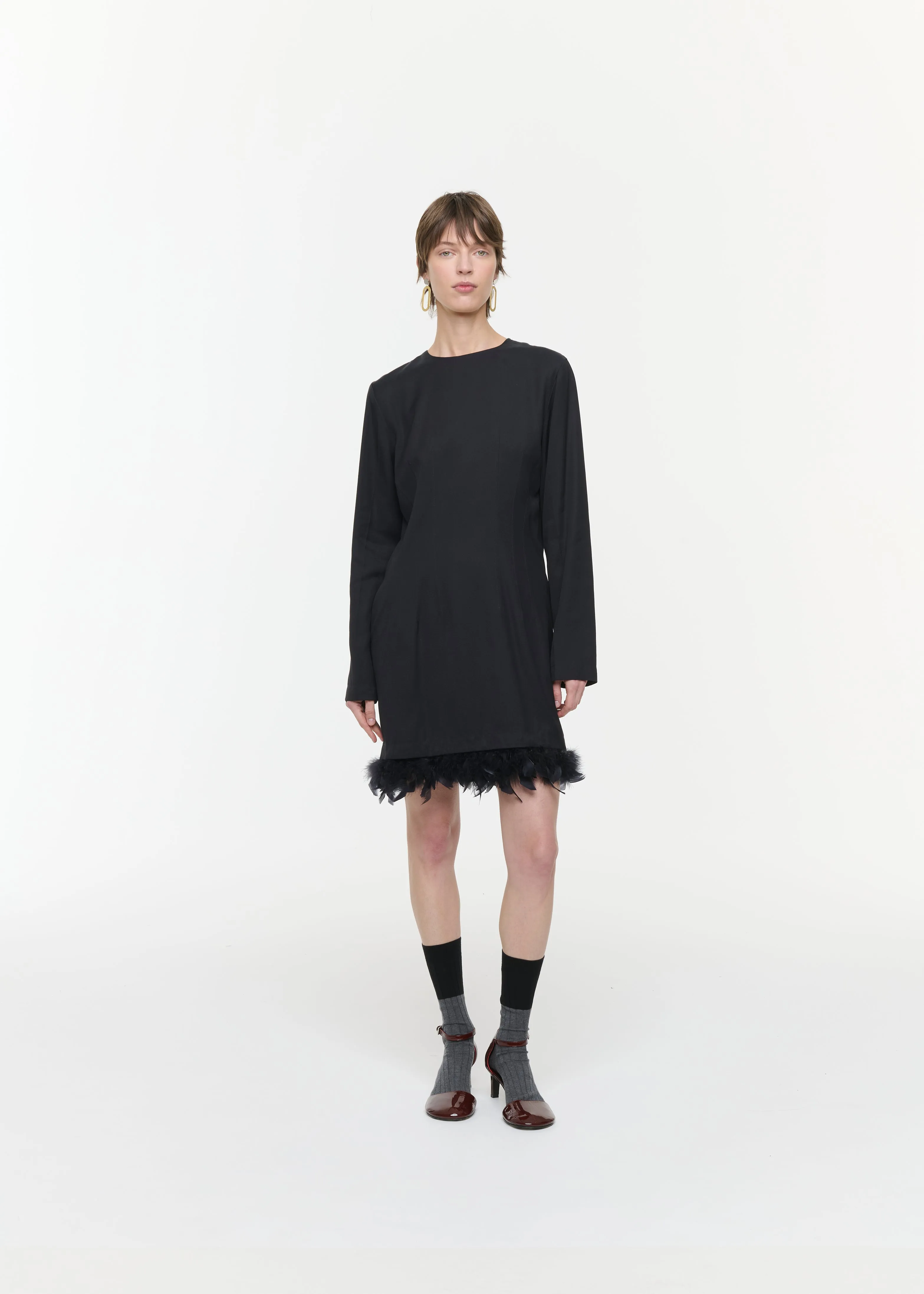 MINI DRESS WITH FEATHERS sold by Plan C product image thumbnail 3