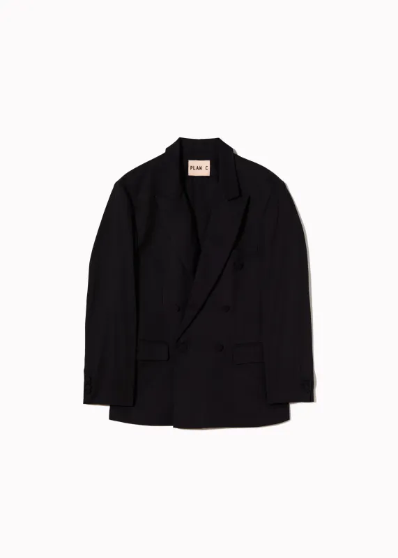 DOUBLE-BREASTED BLACK BLAZER made by Plan C