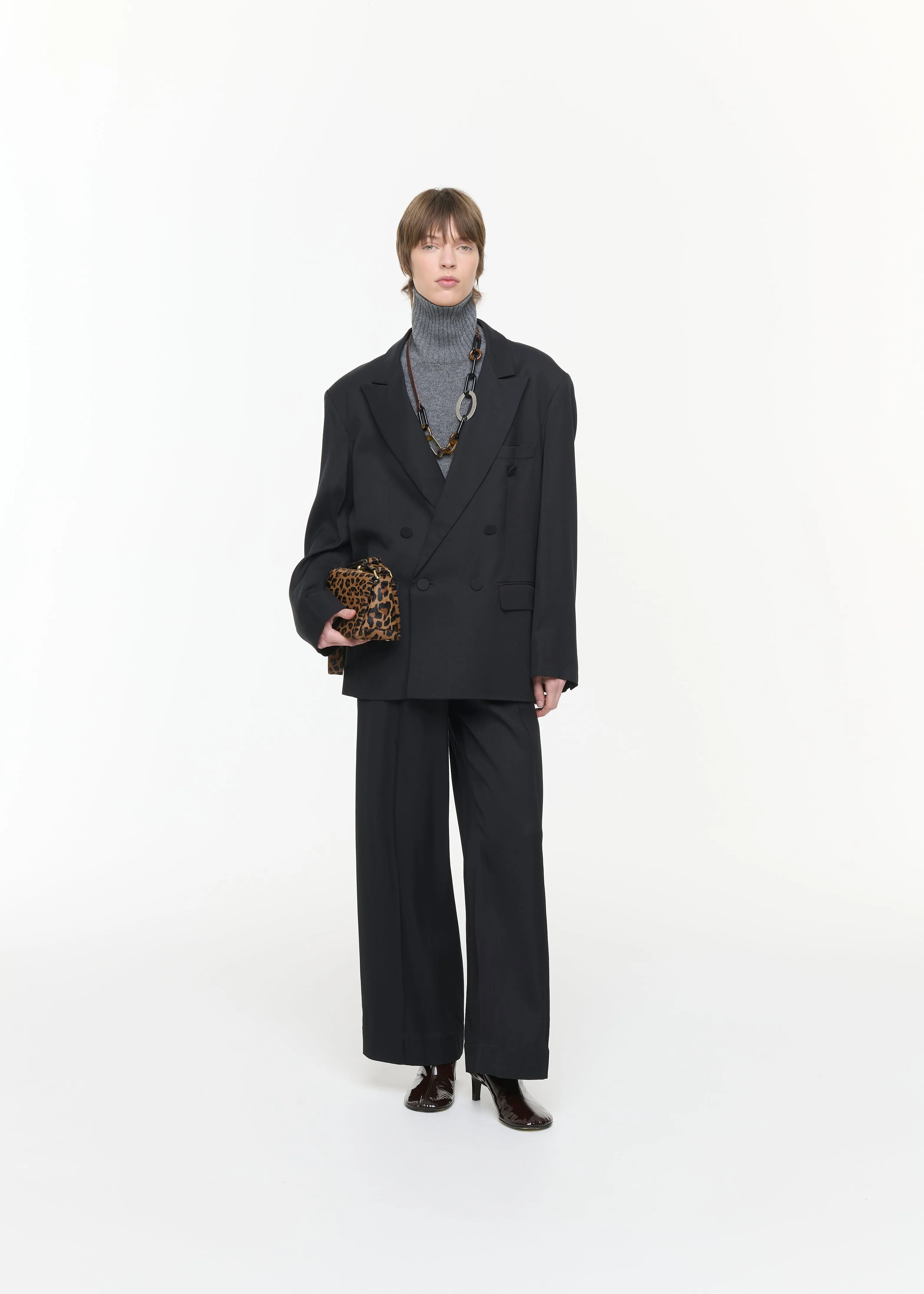 DOUBLE-BREASTED BLACK BLAZER sold by Plan C product image thumbnail 2