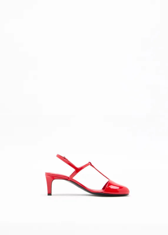 SLINGBACK FIRE RED PATENT LEATHER made by Plan C