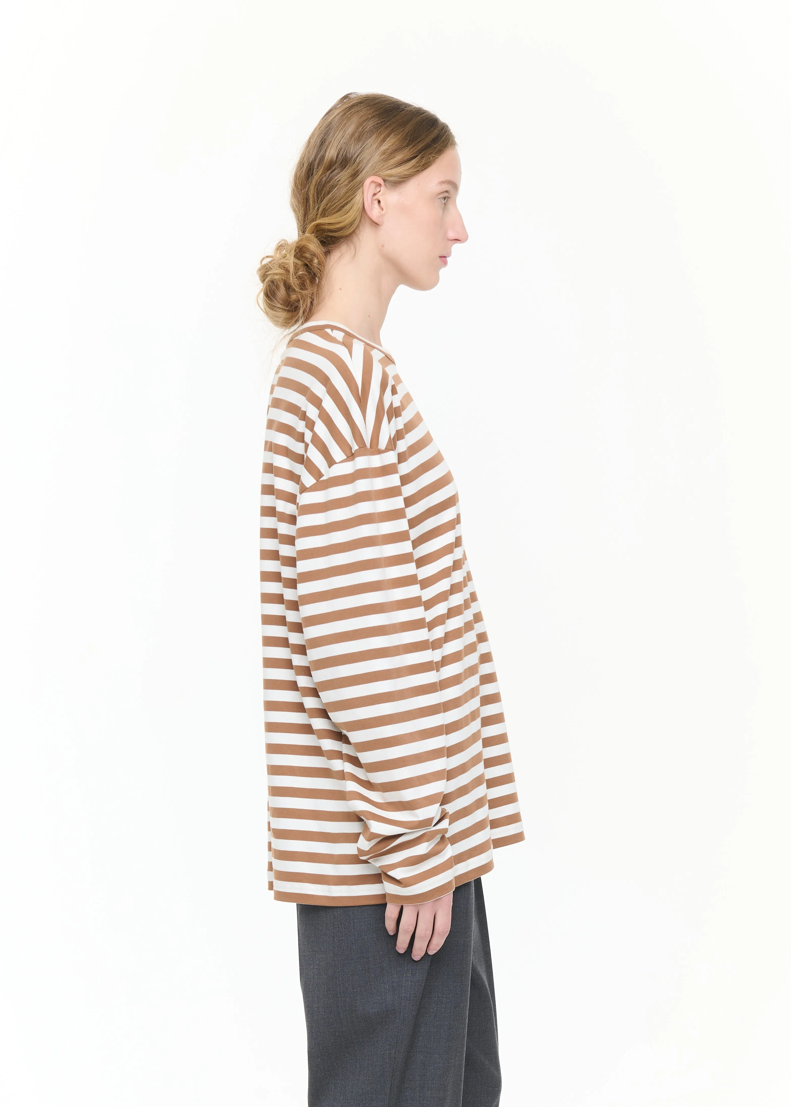 STRIPED LONG SLEEVED T-SHIRT sold by Plan C product image thumbnail 4