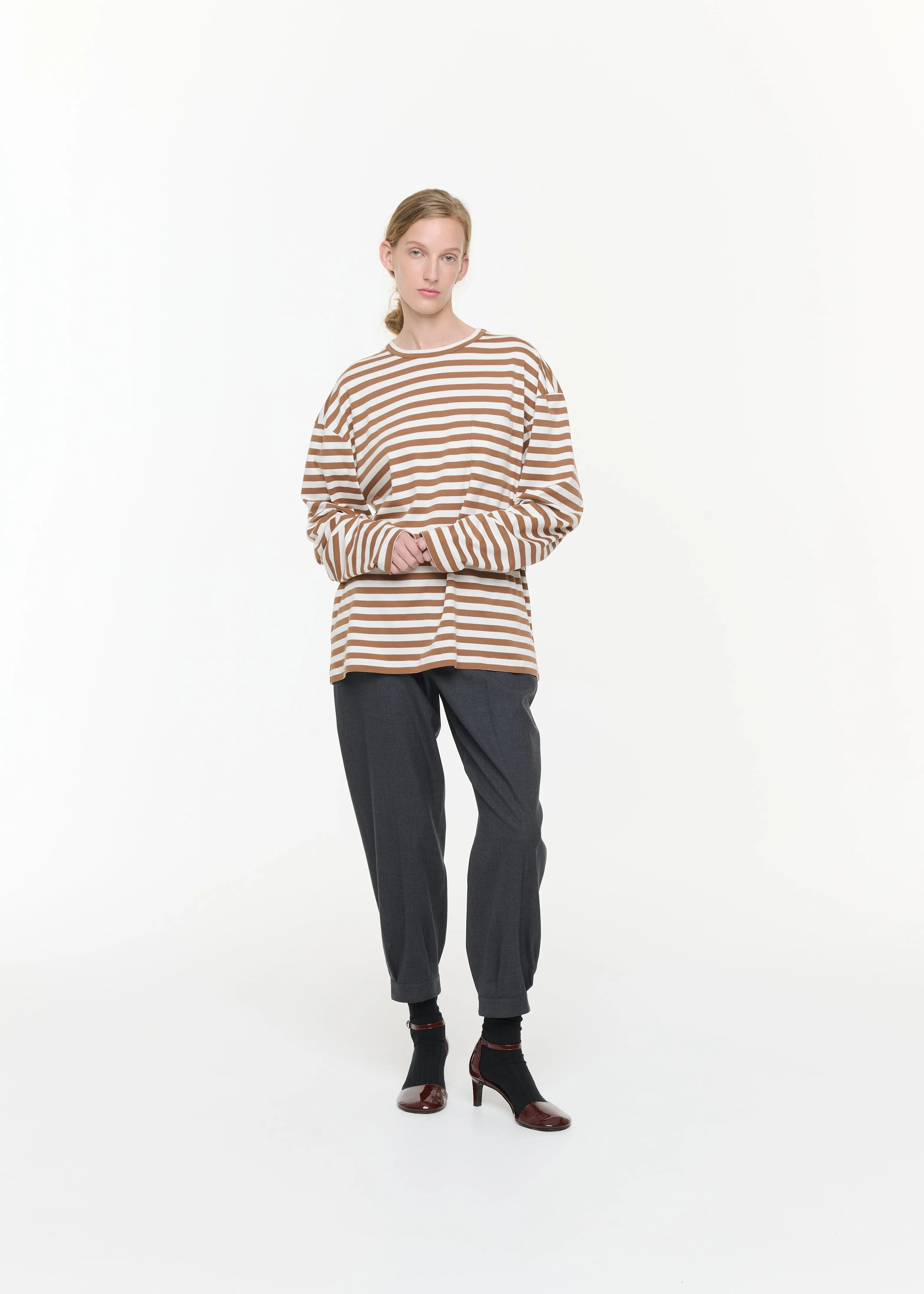 STRIPED LONG SLEEVED T-SHIRT sold by Plan C product image thumbnail 2