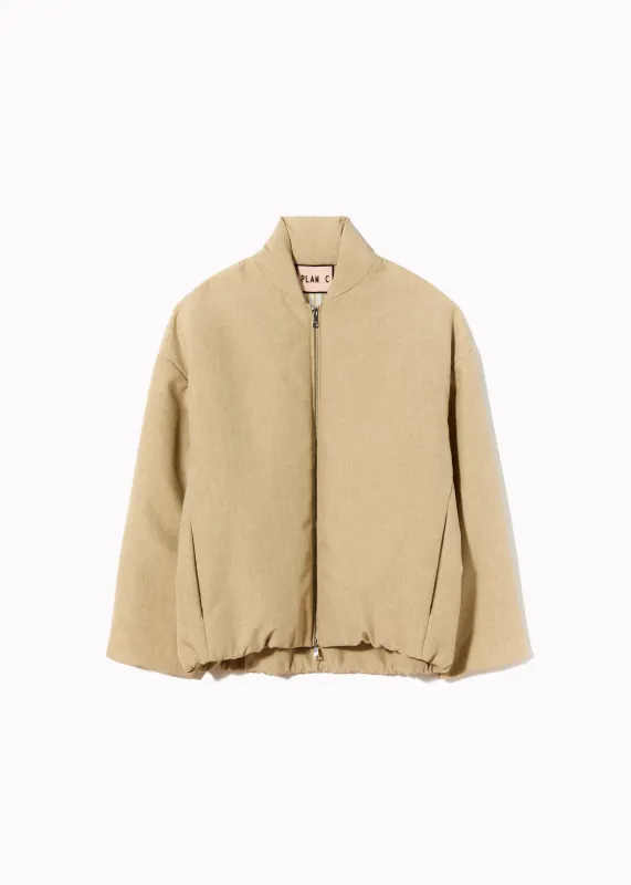 MELANGE YELLOW BOMBER JACKET made by Plan C