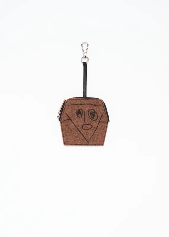 PILI AND BIANCA WOOL FELT TRAPEZOID CHARM made by Plan C
