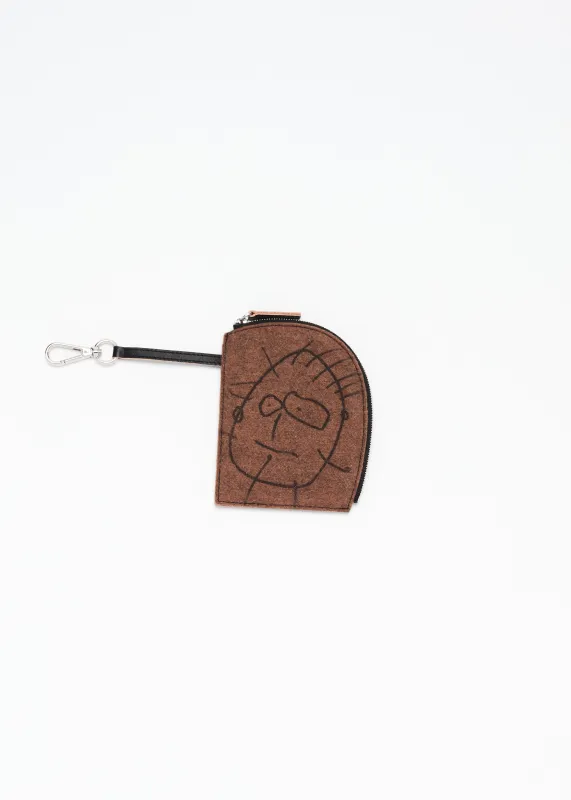 PILI AND BIANCA WOOL FELT D SHAPE CHARM made by Plan C