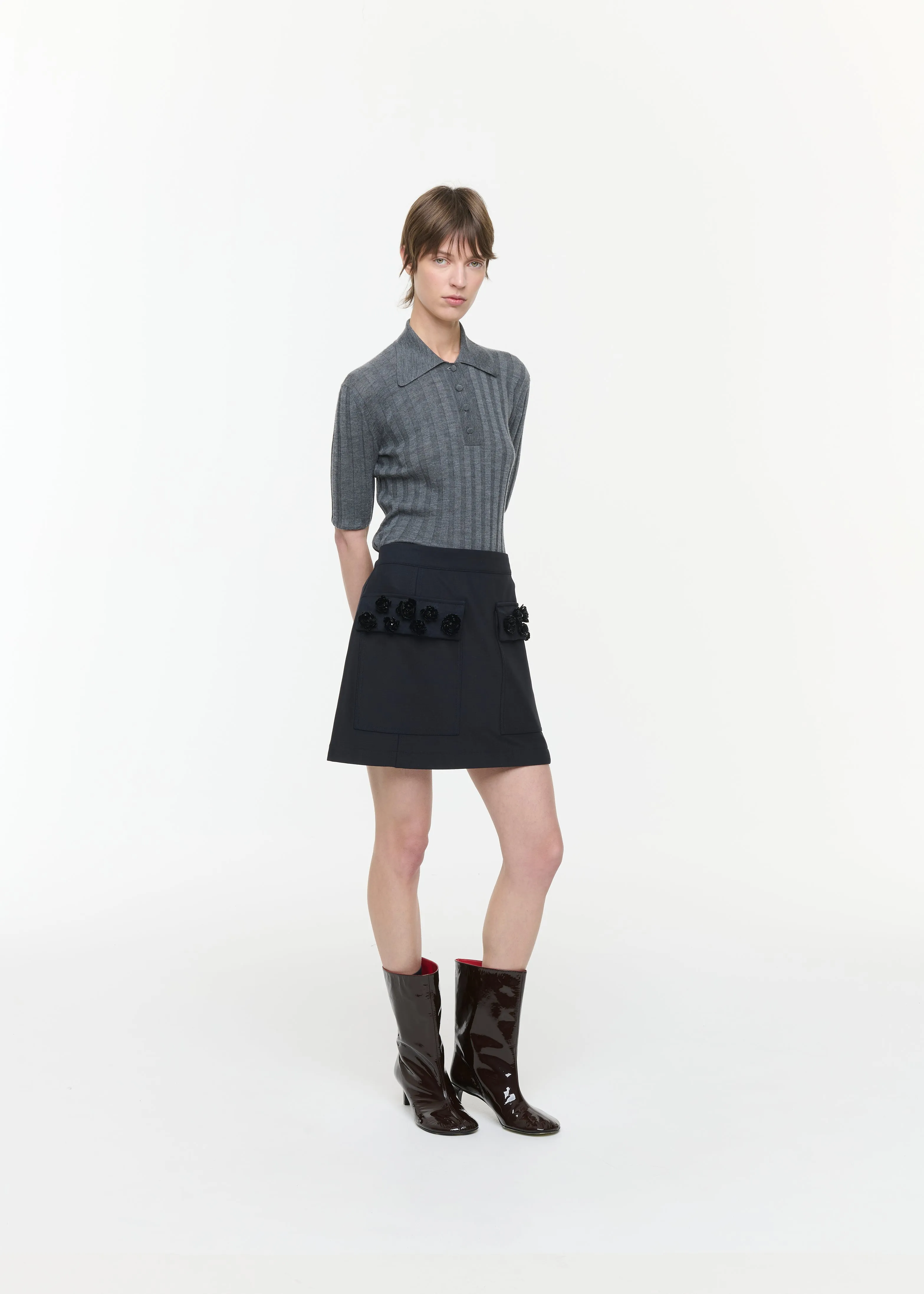 MINI SKIRT WITH EMBROIDERED POCKETS sold by Plan C product image thumbnail 4