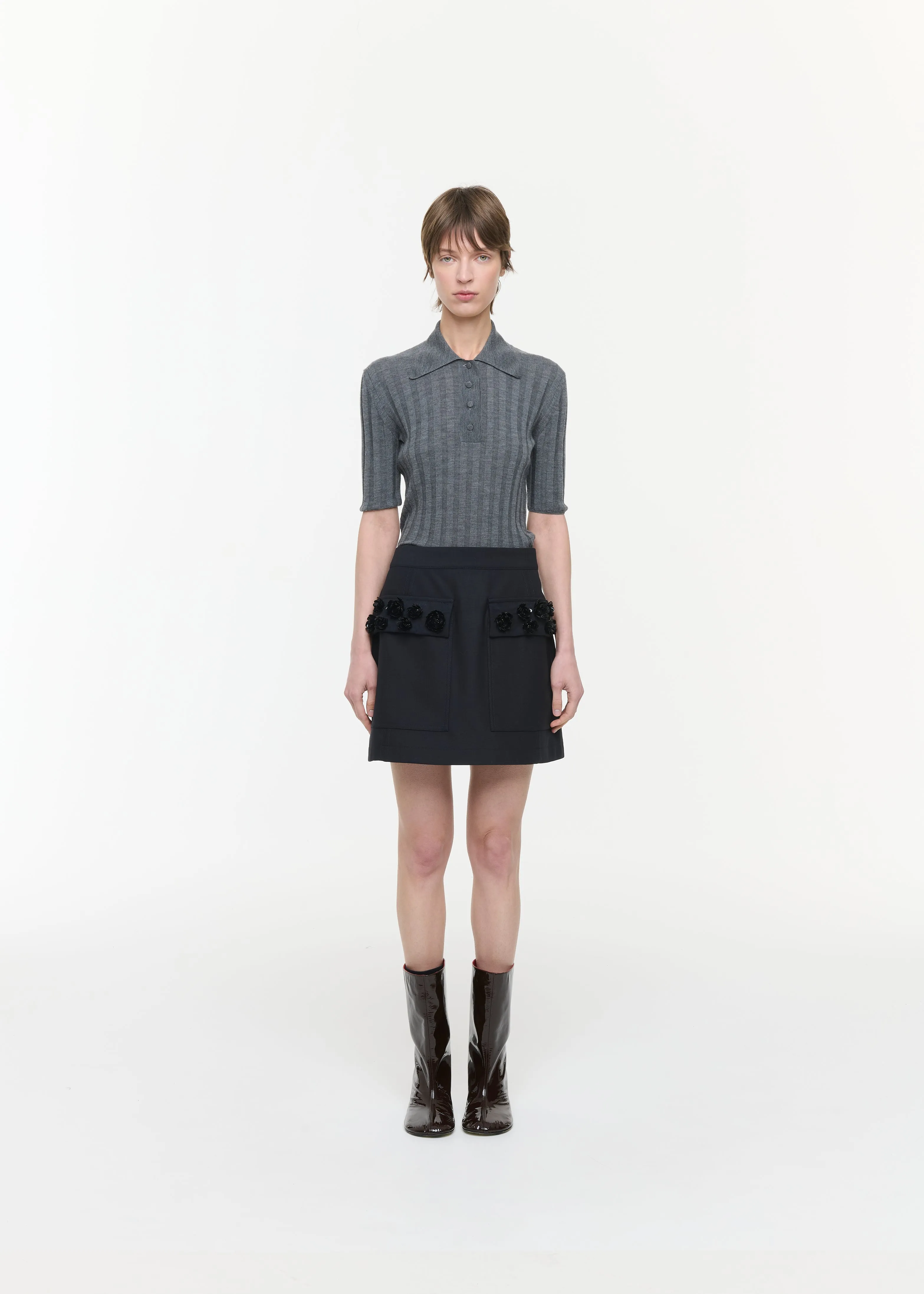 MINI SKIRT WITH EMBROIDERED POCKETS sold by Plan C product image thumbnail 3