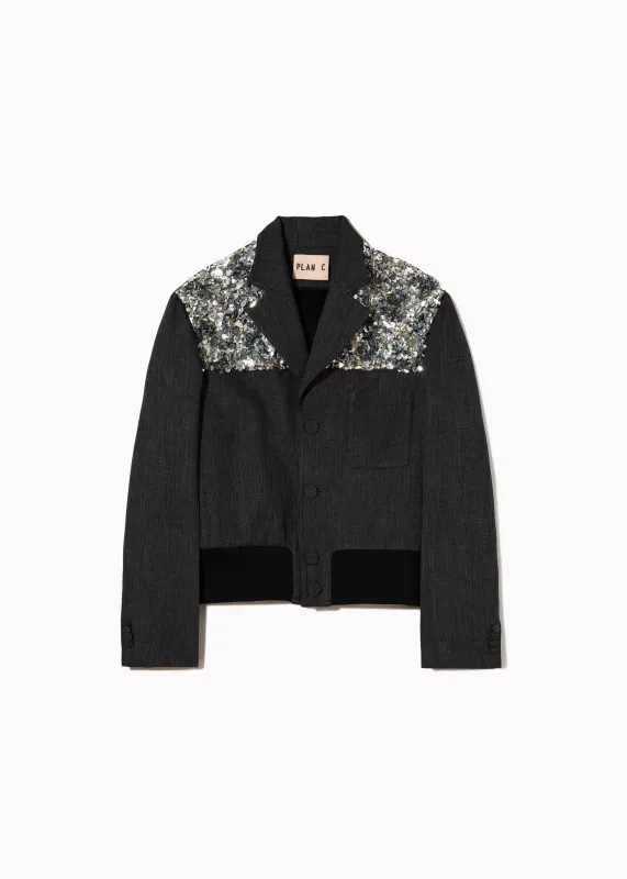 GRISAILLE JACKET WITH EMBROIDERY made by Plan C