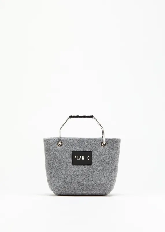GREY WOOL MINI BEACH BAG made by Plan C