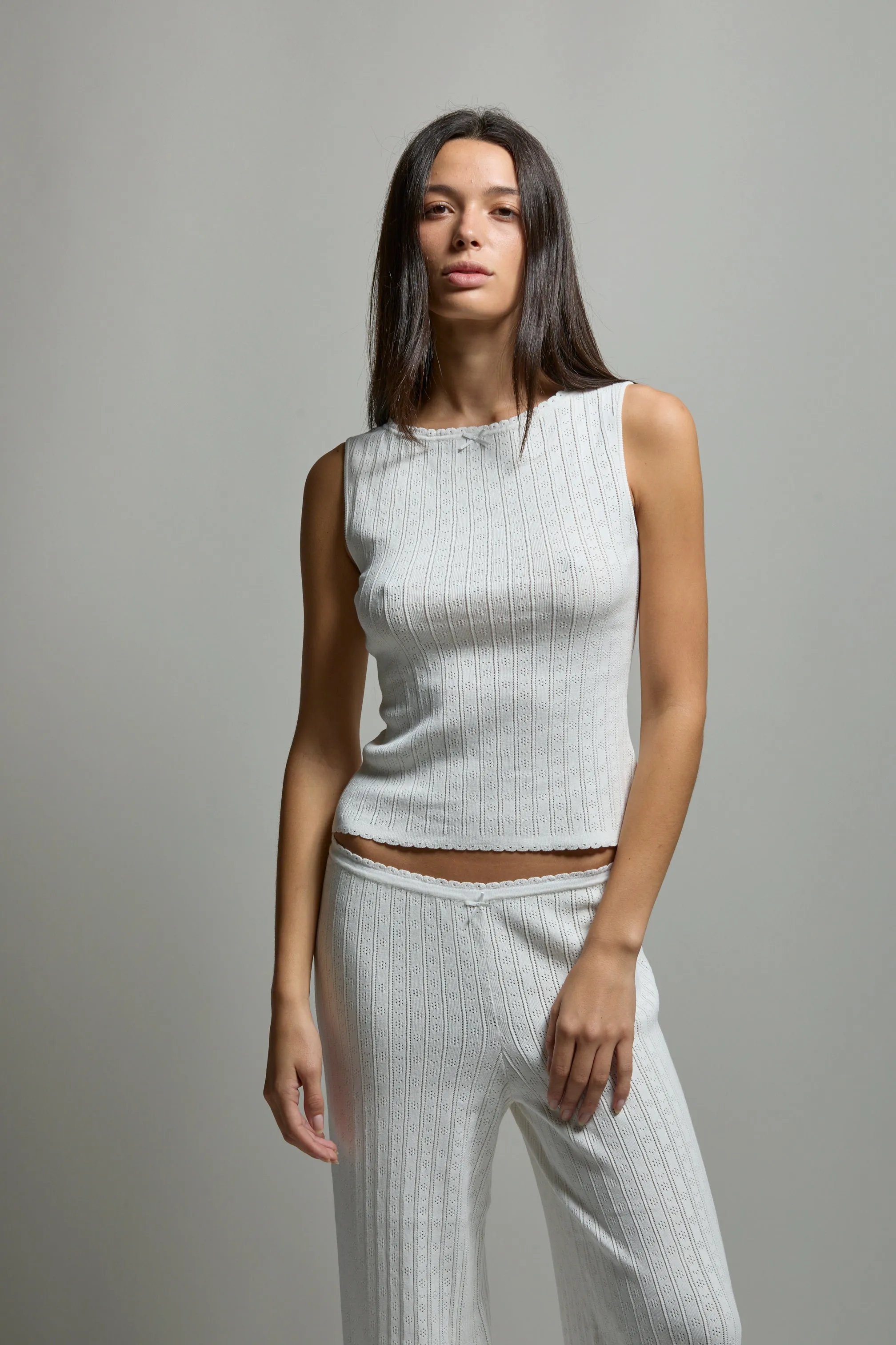 Paisley Pointelle Muscle Tank sold by ASHER