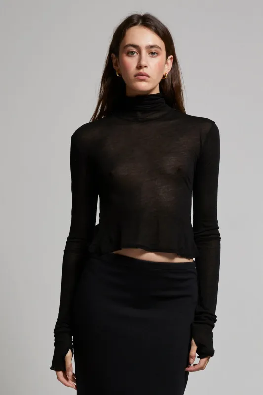 Tara Sheer Turtleneck sold by ASHER