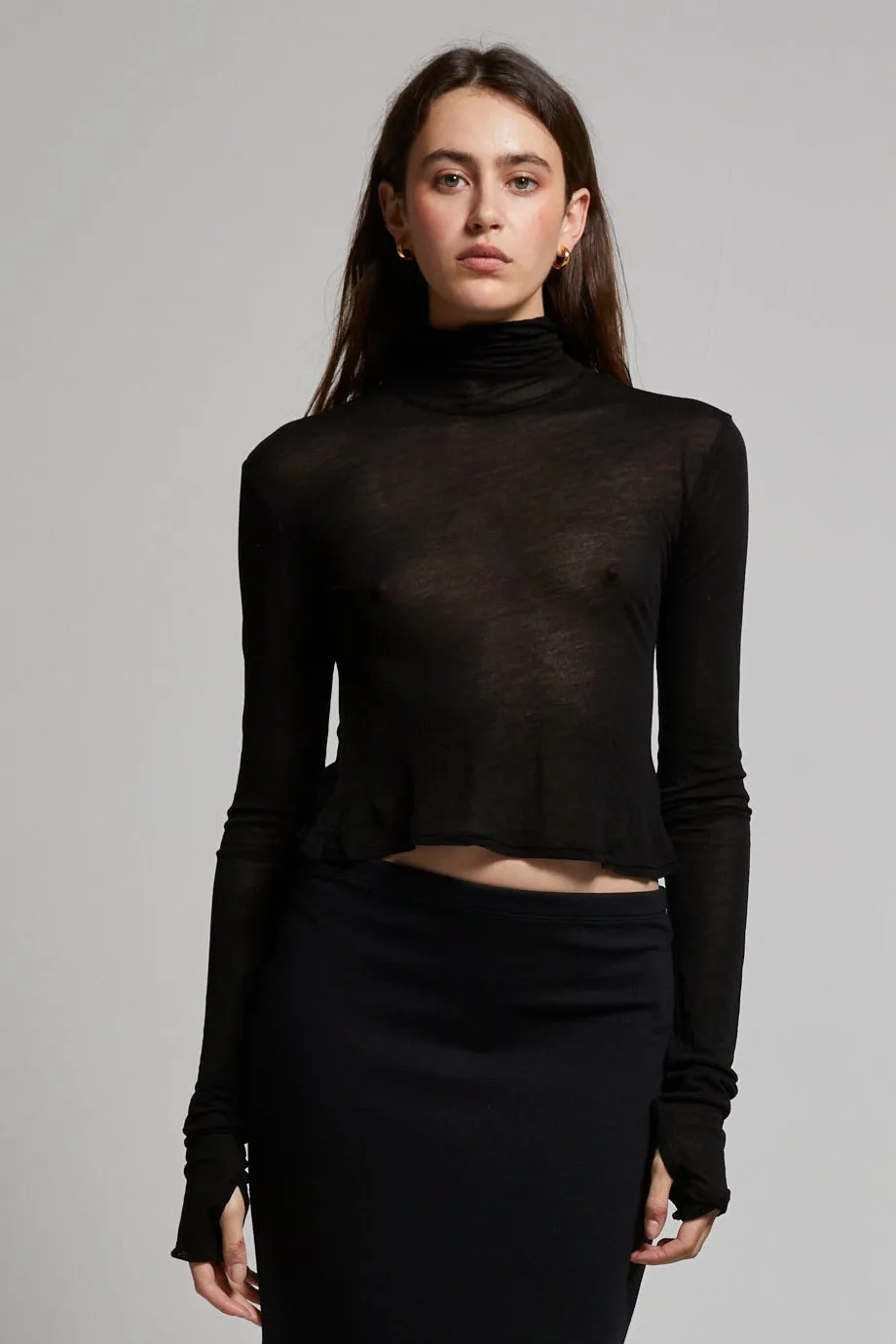 Tara Sheer Turtleneck sold by ASHER
