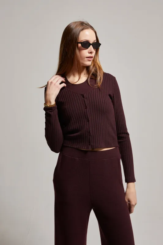 Cora Ribbed Cardigan sold by ASHER