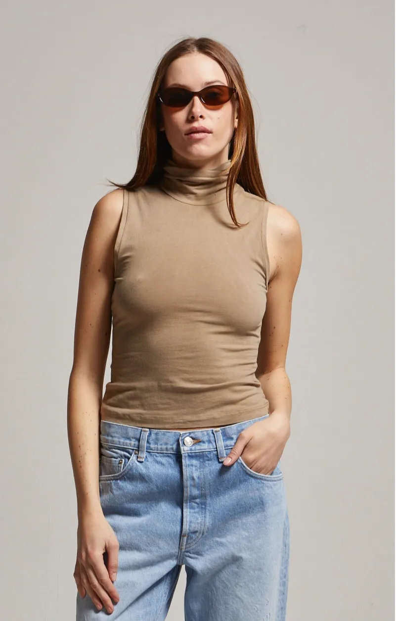 Tessa Turtleneck Tank sold by ASHER