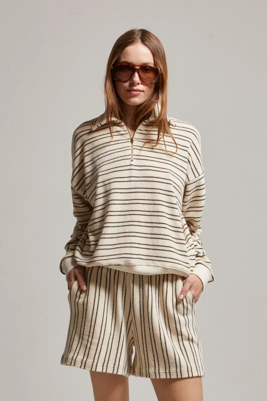 Sharon Stripe Loop Terry Short sold by ASHER