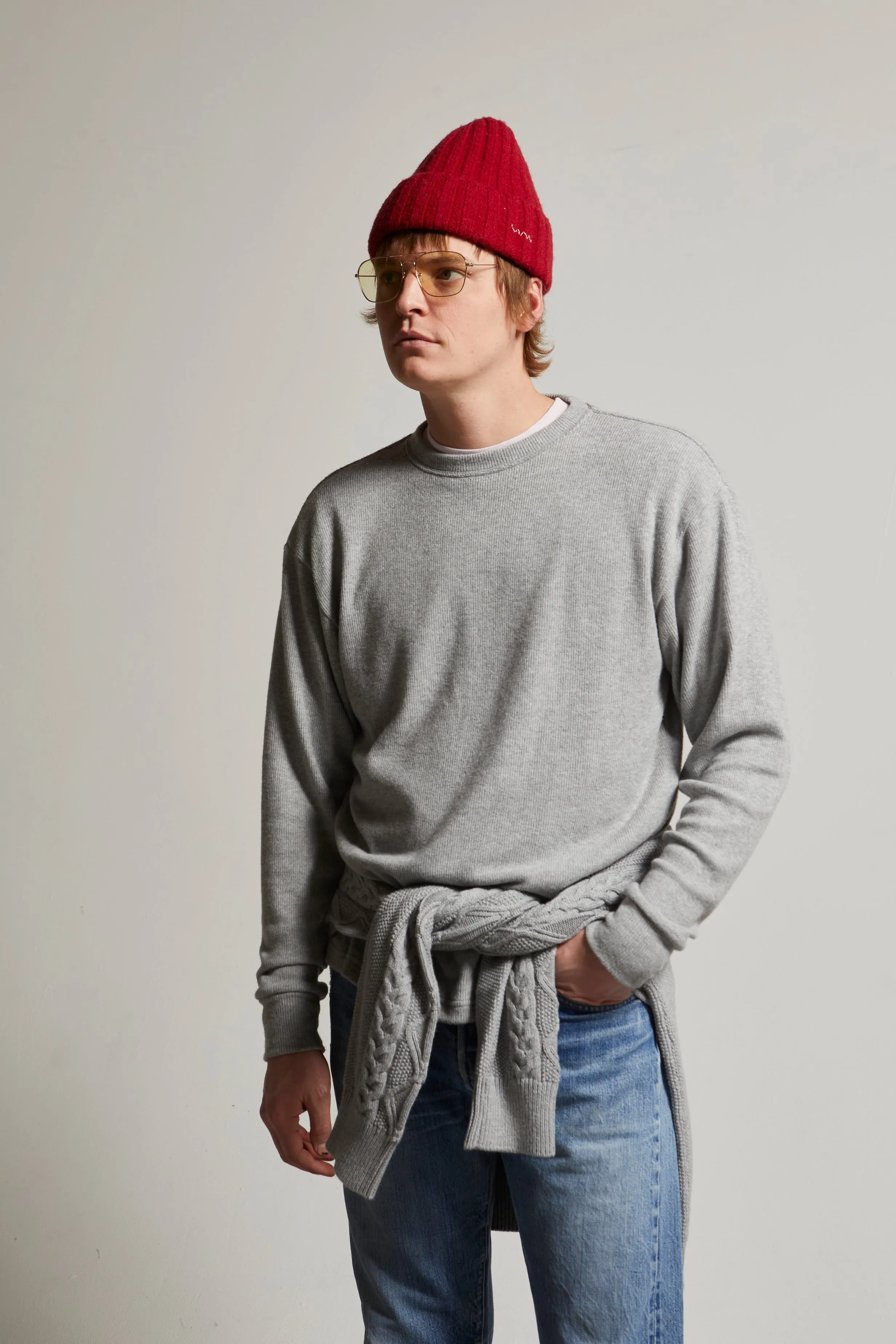 Elio Heather Brushed Fine Sweater Tee sold by ASHER product image thumbnail 3